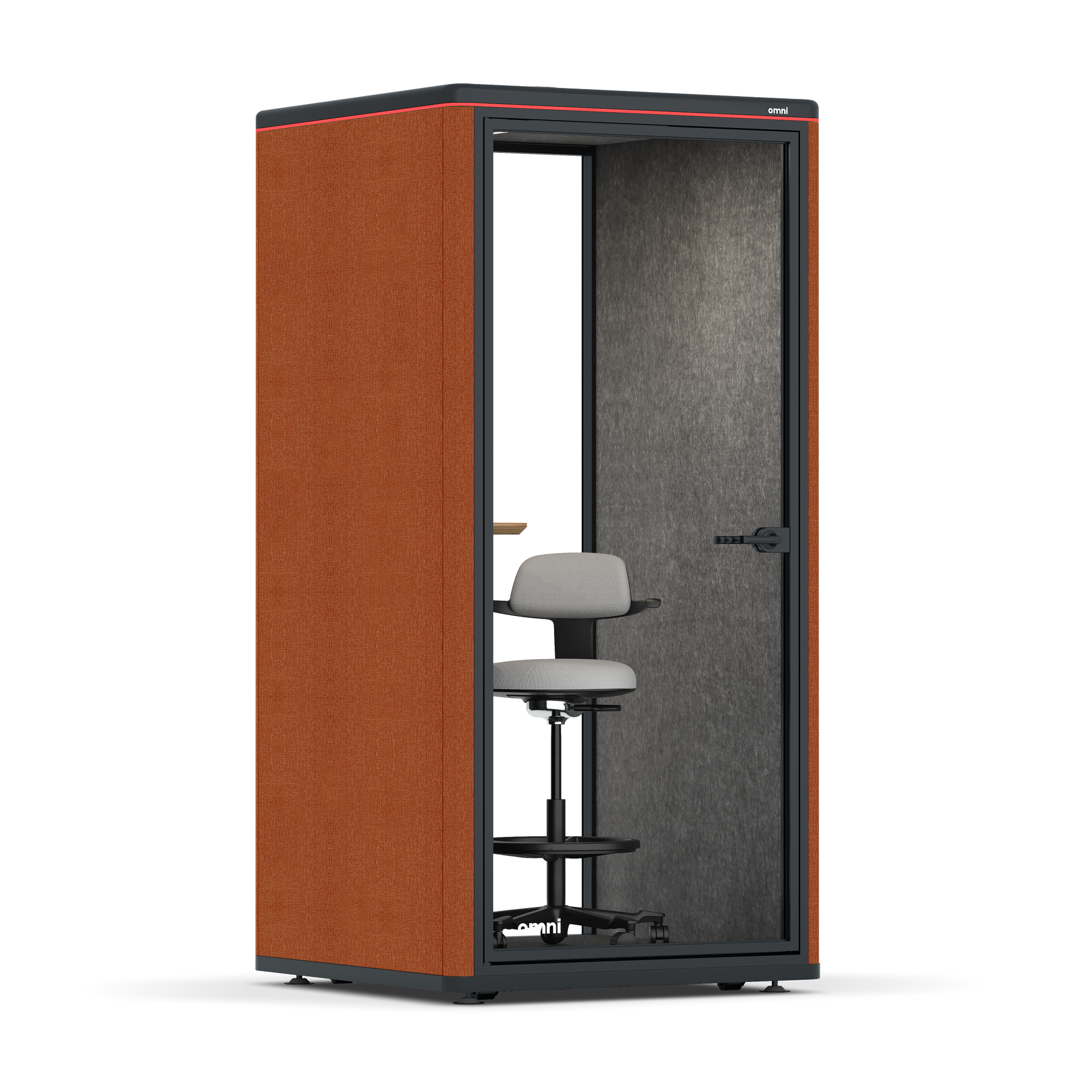 Omni One PlusAdjustable Device Shelf / Bloody Orange / #a49f98