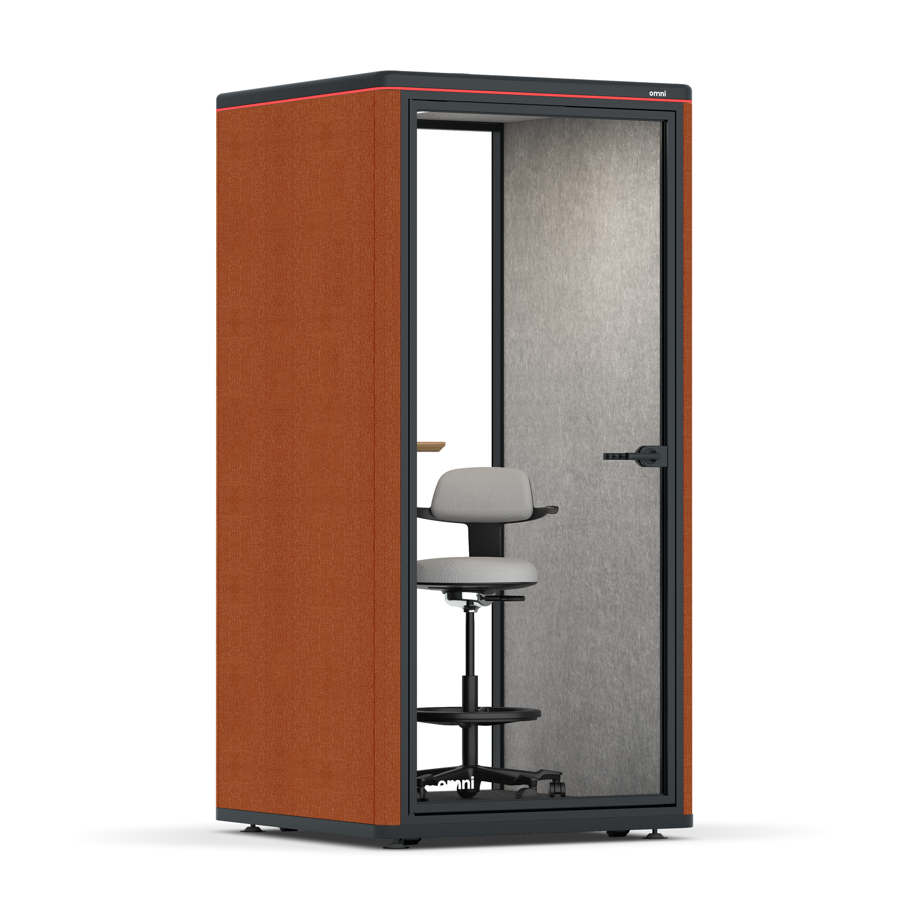 Omni One PlusAdjustable Device Shelf / Bloody Orange / #615f5d