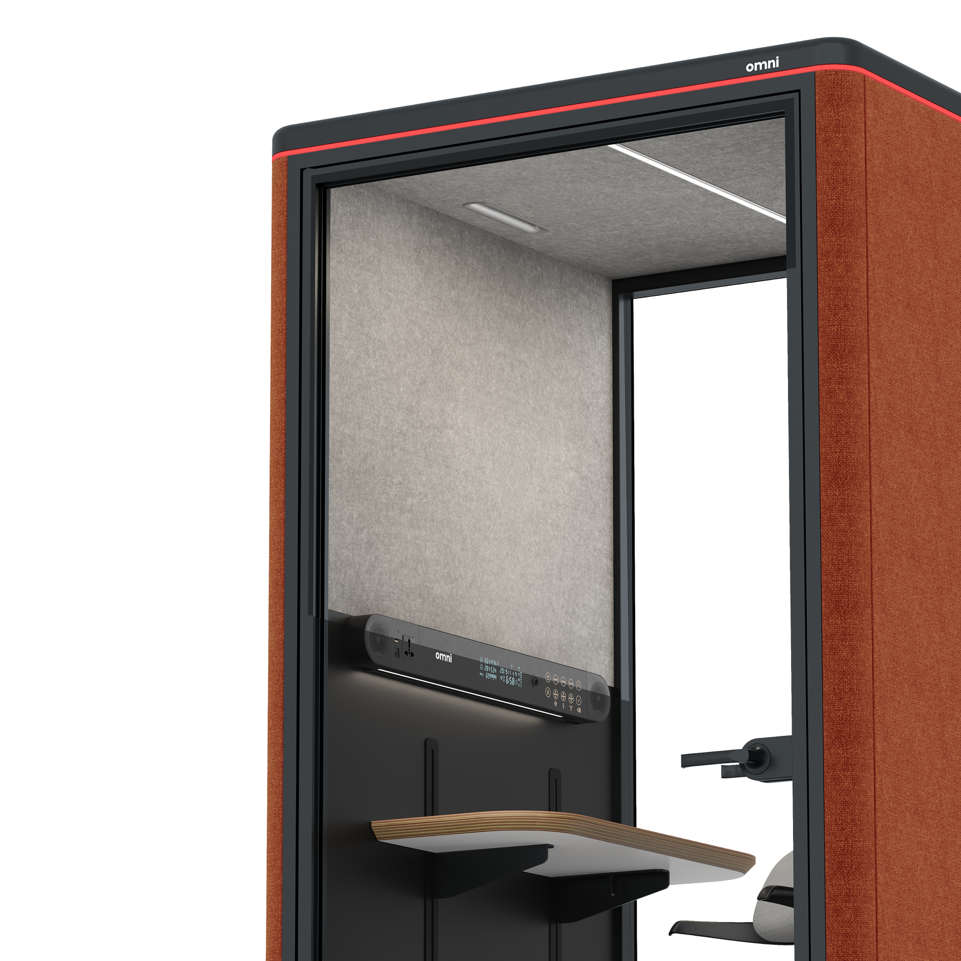Omni One PlusAdjustable Device Shelf / Bloody Orange / #615f5d