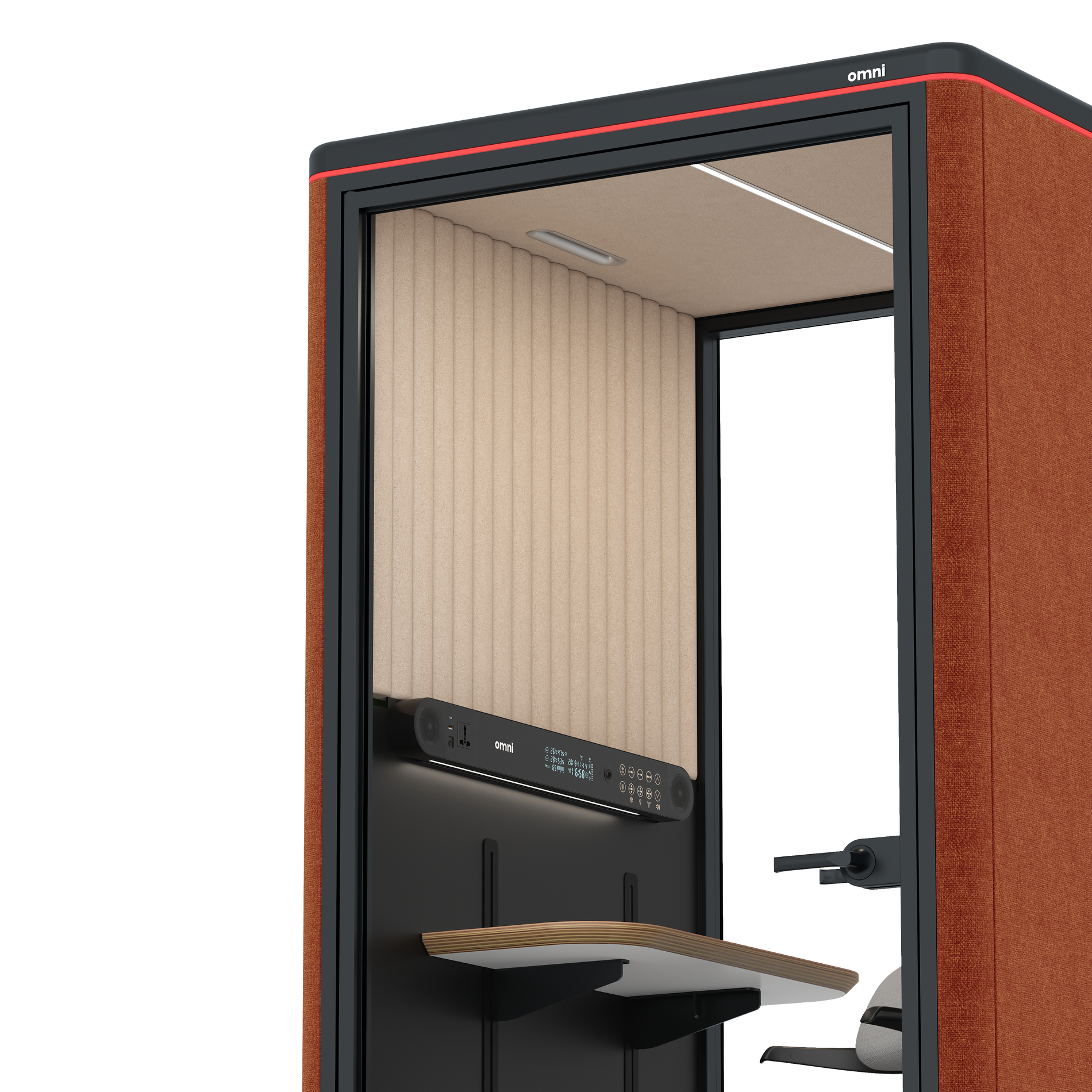 Omni One PlusAdjustable Device Shelf / Bloody Orange / #a18e7e