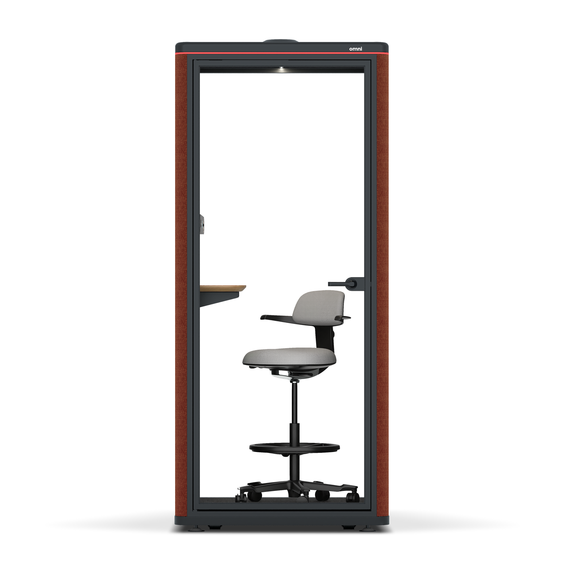 Omni OneAdjustable Device Shelf / Gabriel Medley Deep Rouge / #6d6c69