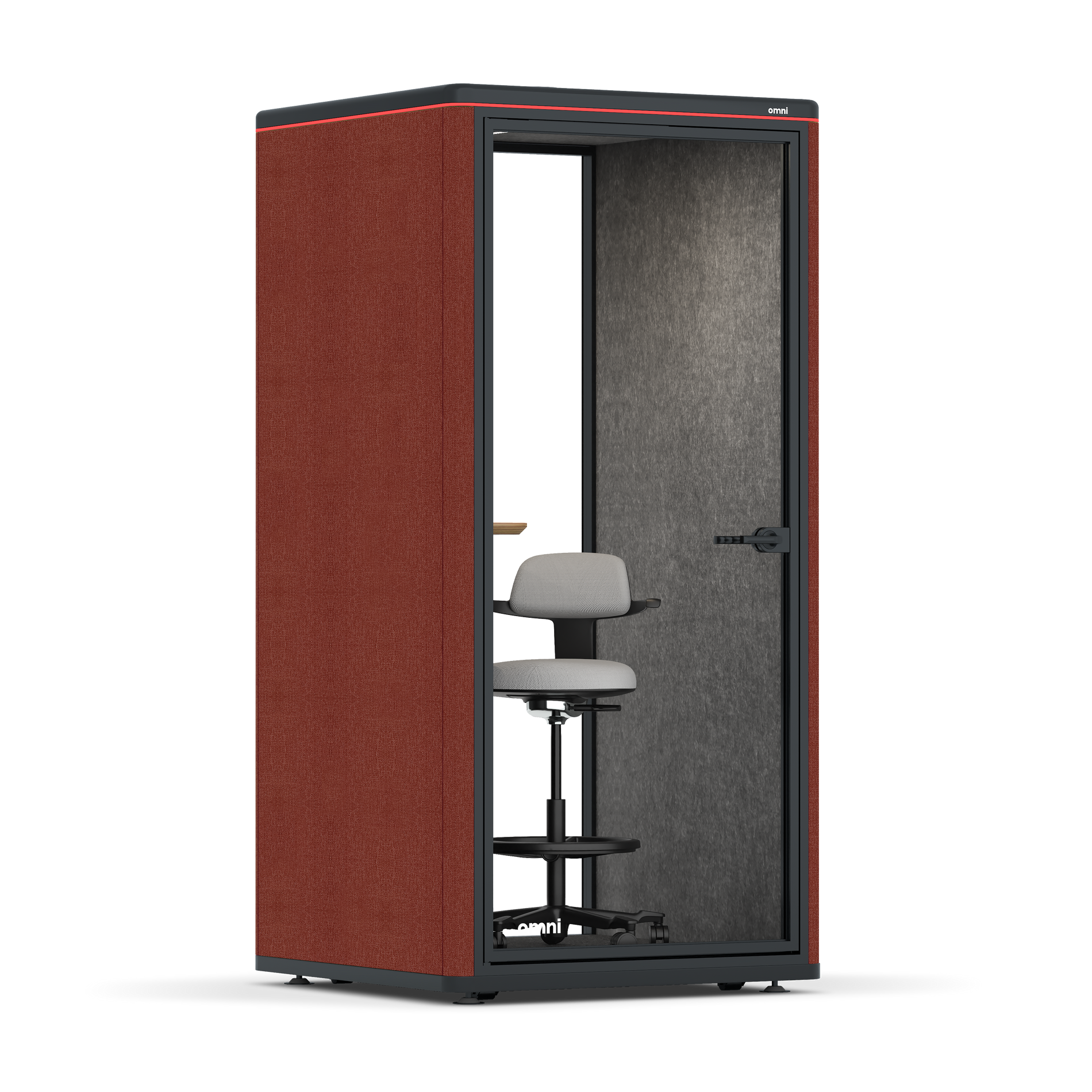 Omni One PlusAdjustable Device Shelf / Gabriel Medley Deep Rouge / #a49f98