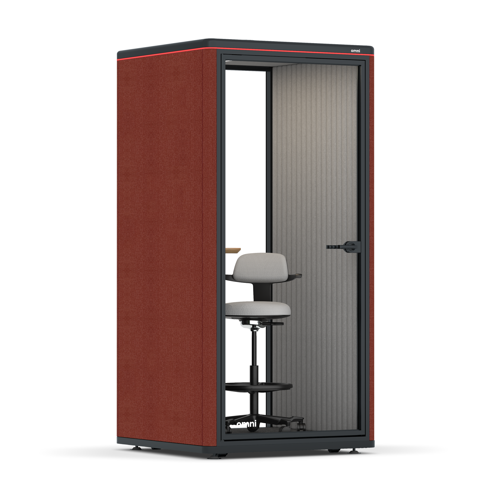 Omni One PlusAdjustable Device Shelf / Gabriel Medley Deep Rouge / #6d6c69