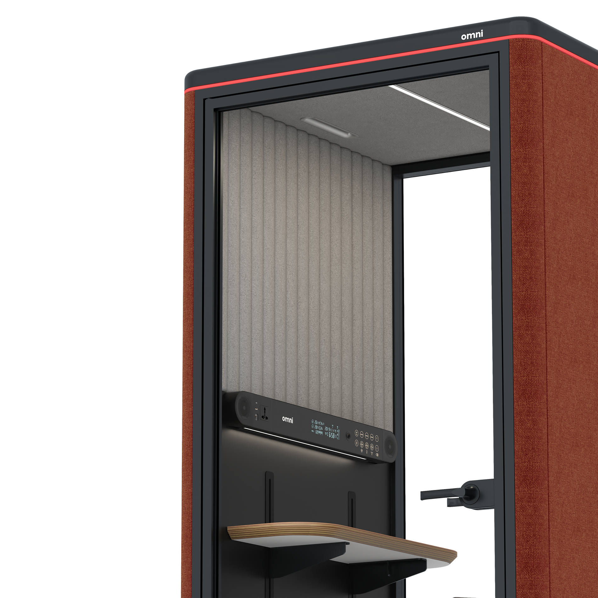 Omni OneAdjustable Device Shelf / Gabriel Medley Deep Rouge / #a49f98