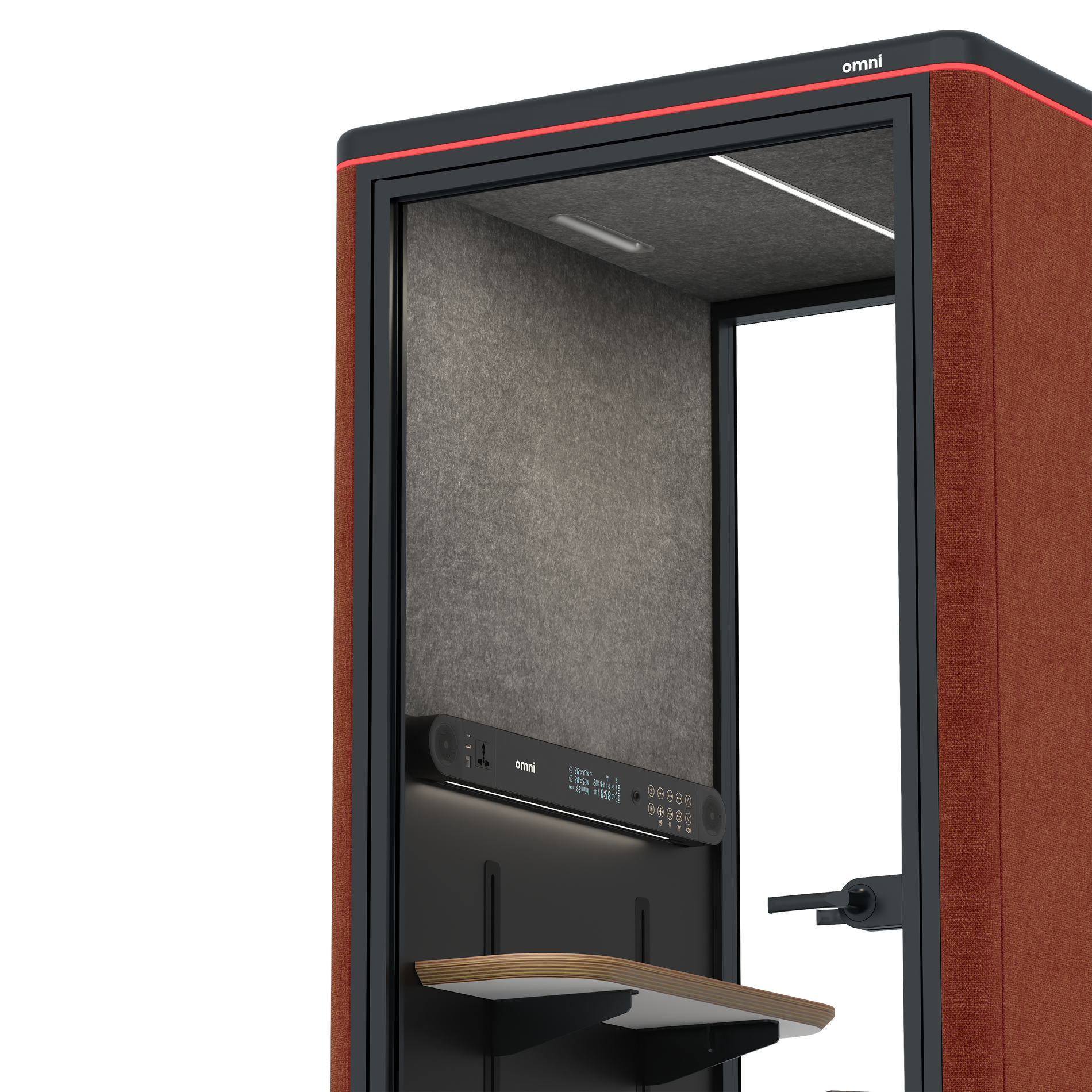 Omni OneAdjustable Device Shelf / Gabriel Medley Deep Rouge / #615f5d