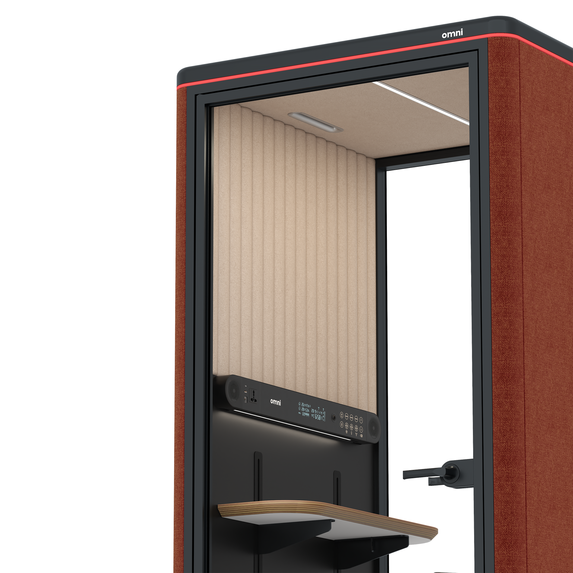 Omni OneAdjustable Device Shelf / Gabriel Medley Deep Rouge / #a18e7e