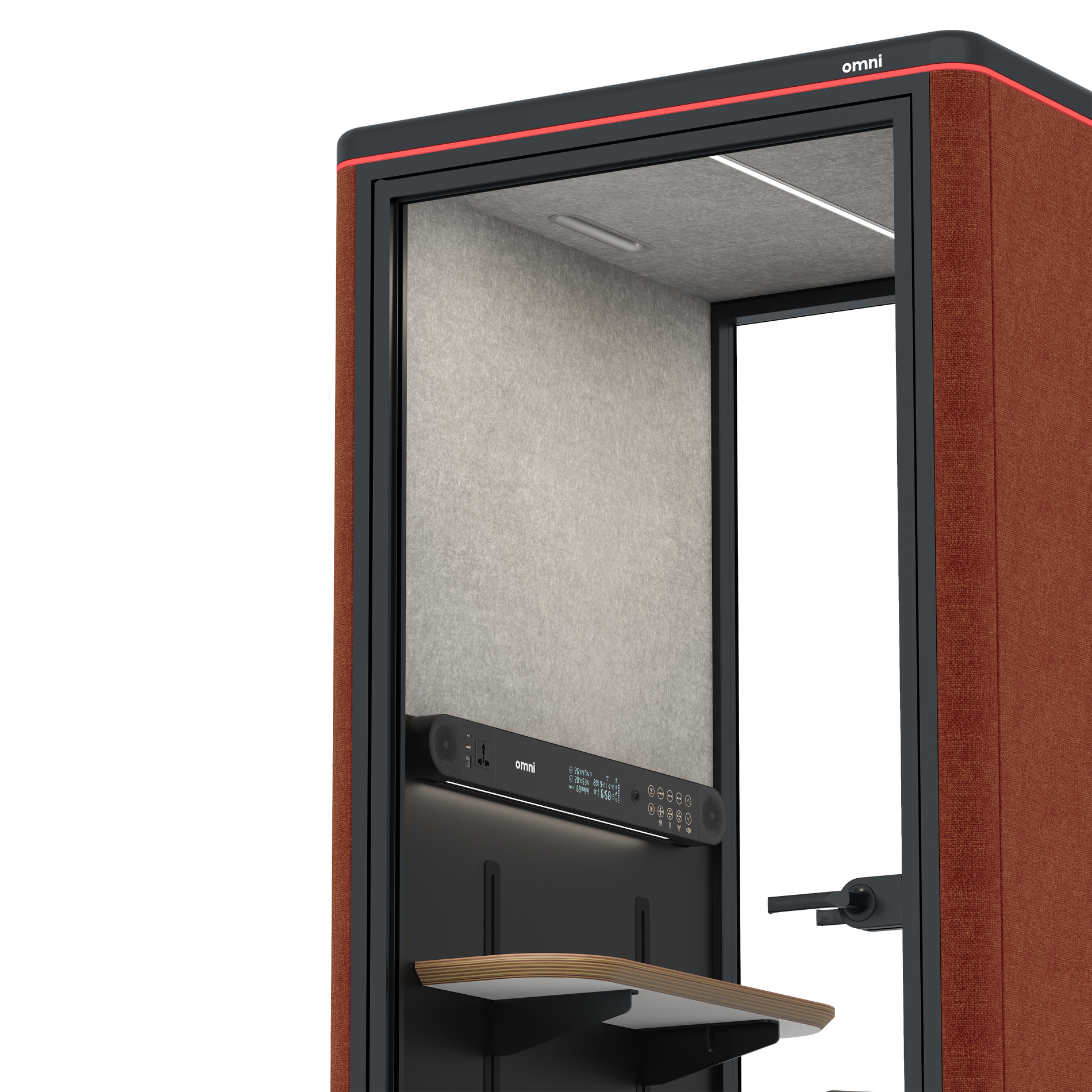 Omni OneAdjustable Device Shelf / Gabriel Medley Deep Rouge / #6d6c69