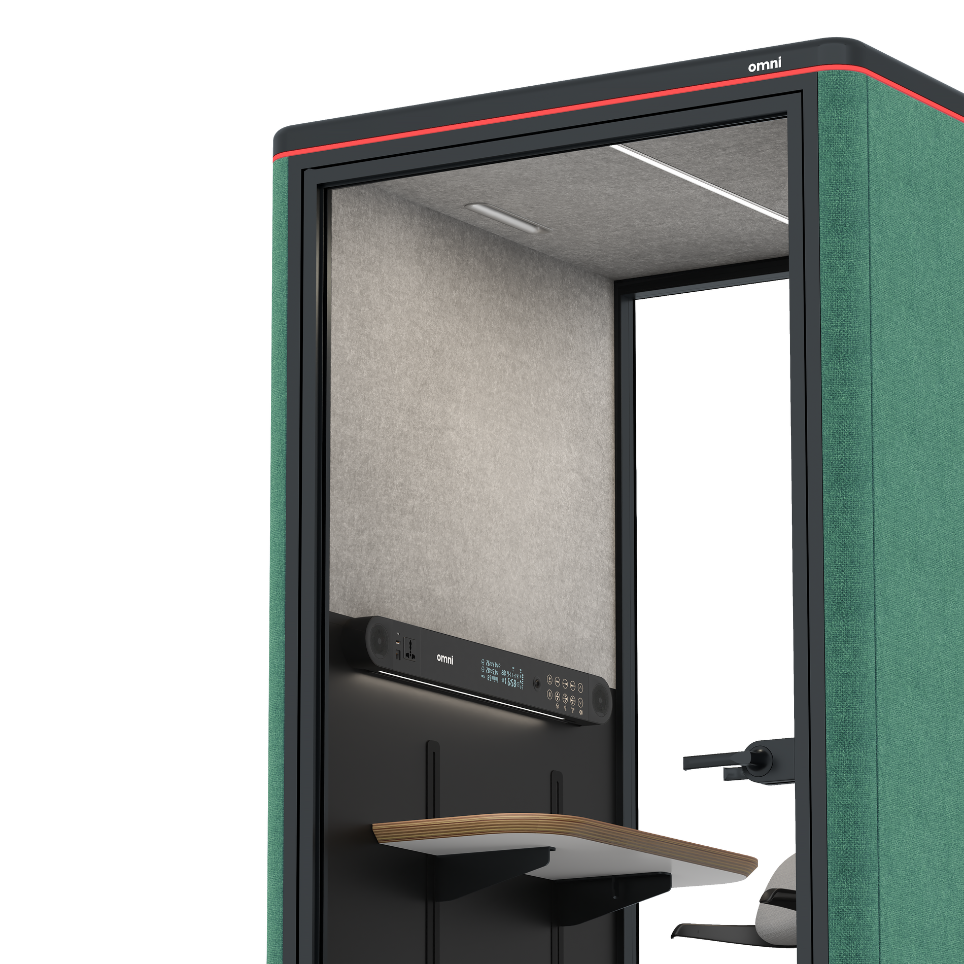 Omni One PlusAdjustable Device Shelf / Gabriel Medley Forest Green / #a49f98