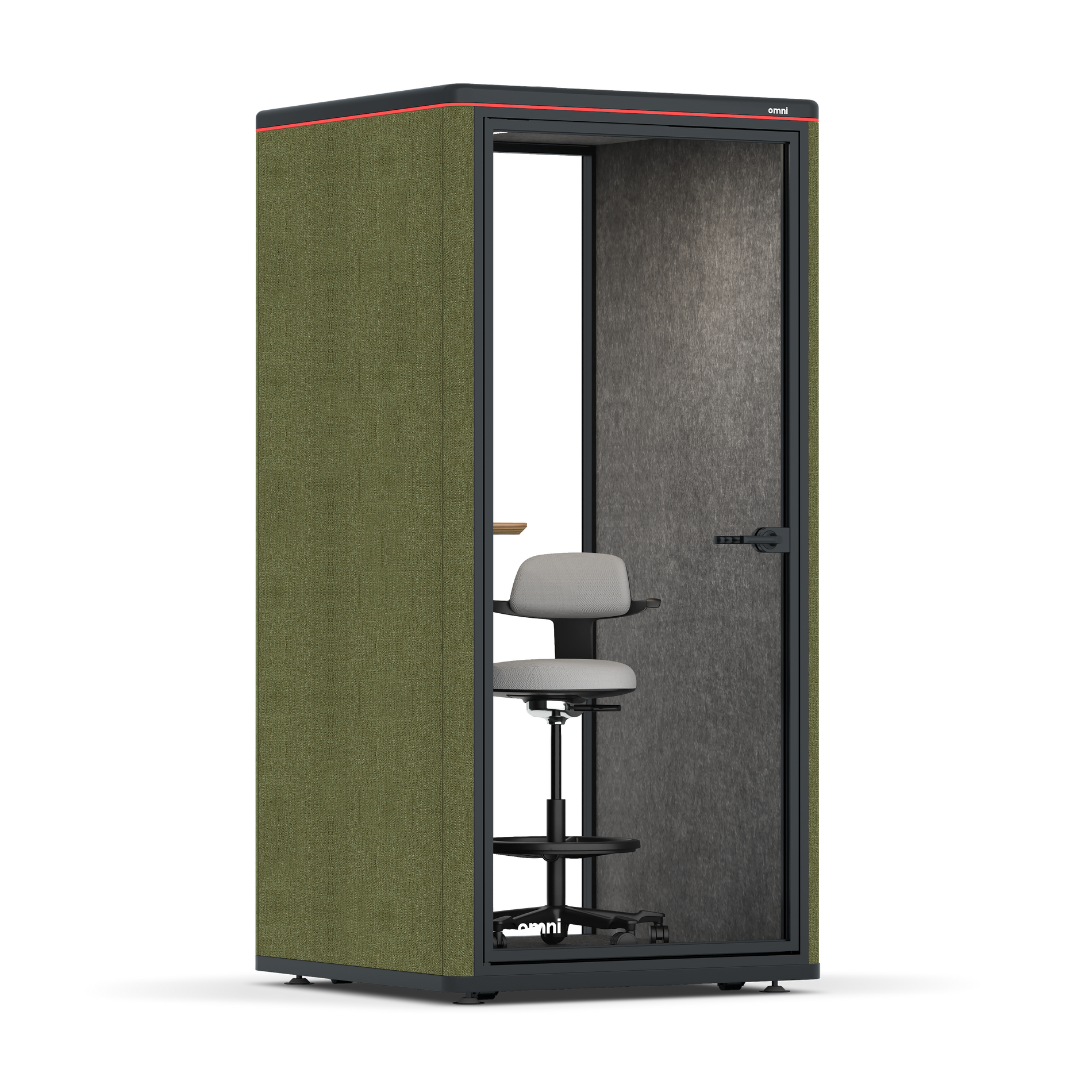 Omni One PlusAdjustable Device Shelf / Gabriel Medley Meadow Green / #a49f98