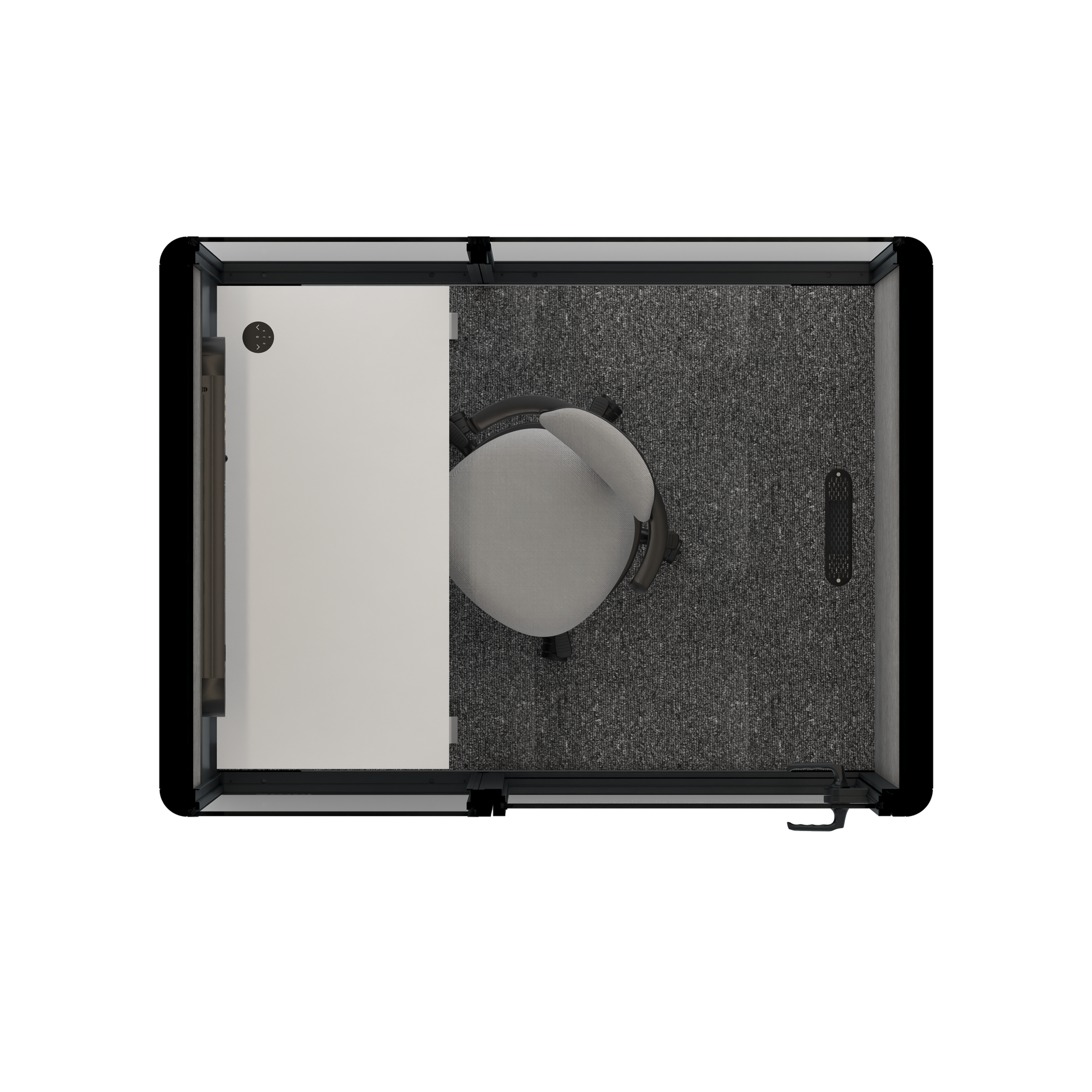 Omni TwoElectrical Adjustable Work Station + Stool / WhiteRAL Pure White / #a49f98