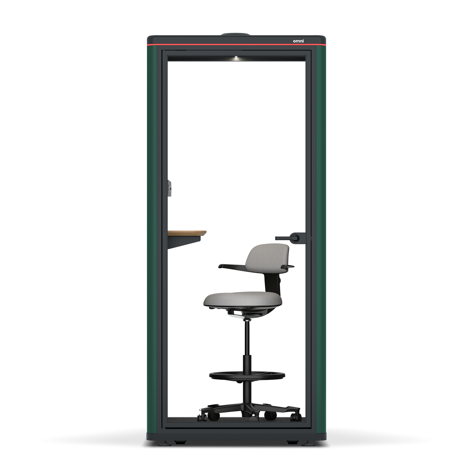 Omni OneStatic Device Shelf / RAL Moss Green / #a18e7e