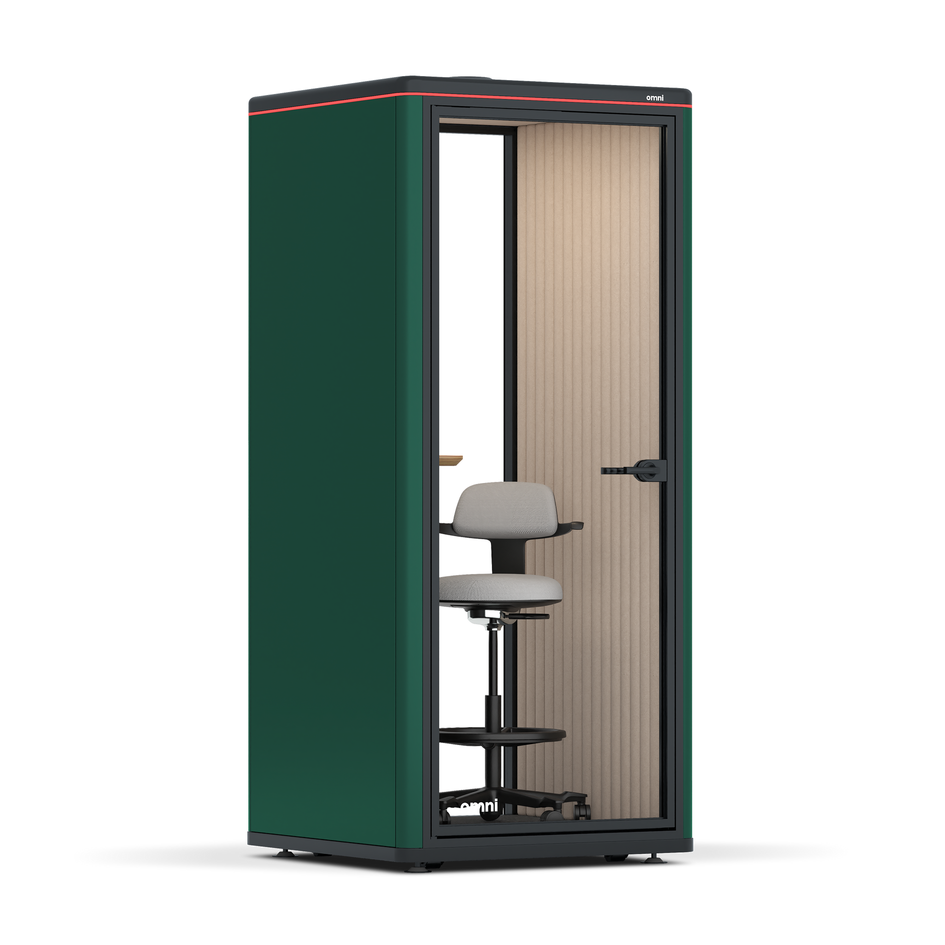 Omni OneStatic Device Shelf / RAL Moss Green / #a18e7e