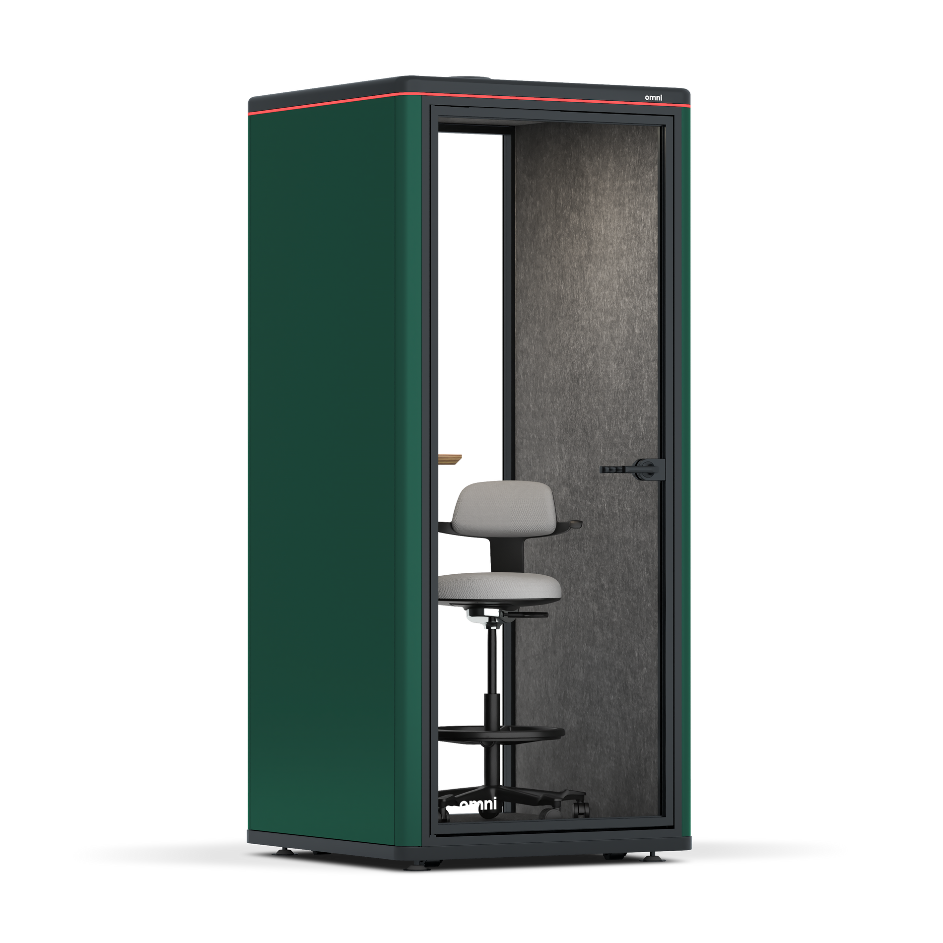 Omni OneStatic Device Shelf / RAL Moss Green / #615f5d