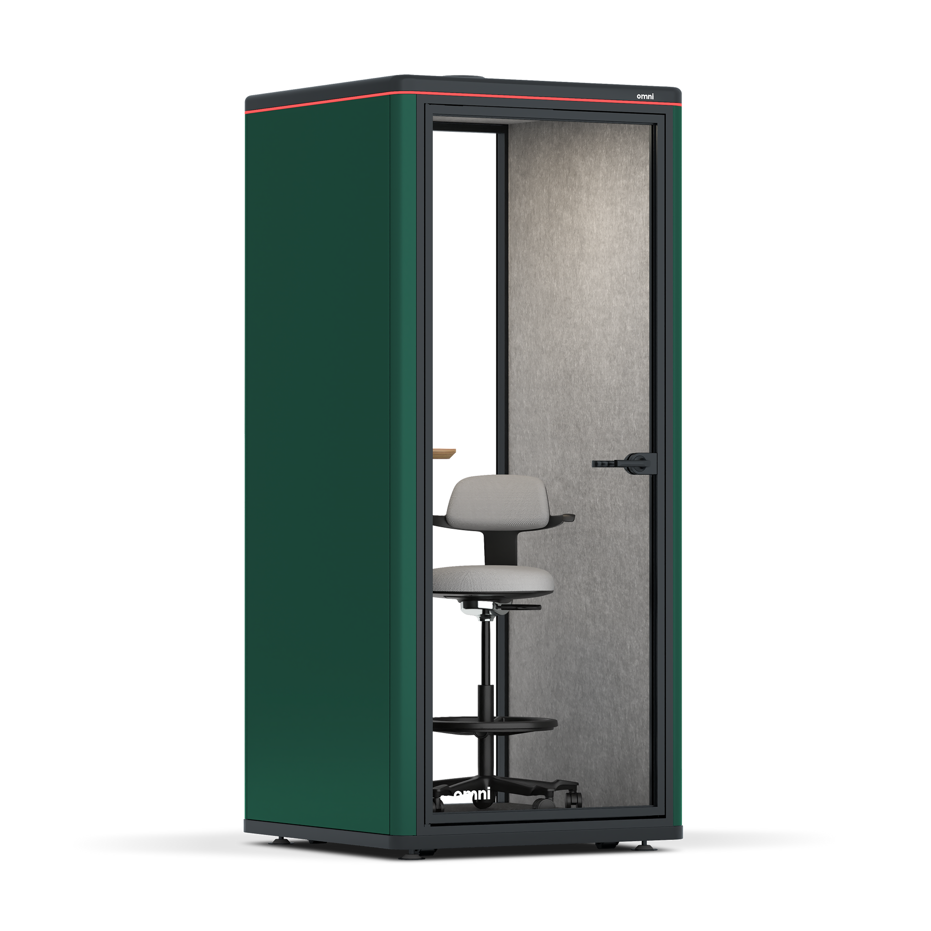 Omni OneStatic Device Shelf / RAL Moss Green / #6d6c69