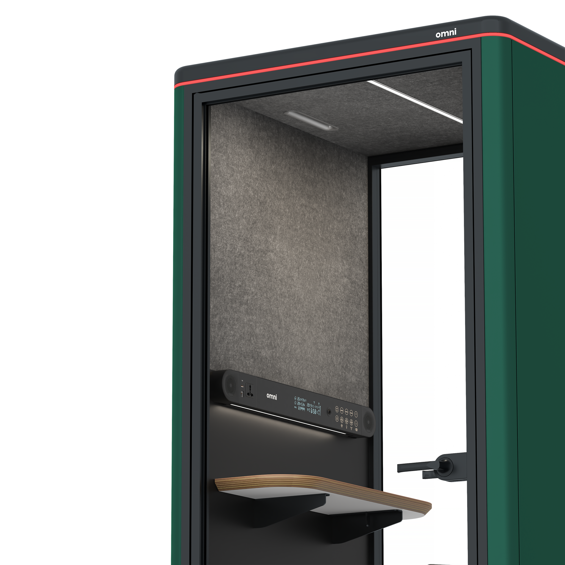 Omni OneStatic Device Shelf / RAL Moss Green / #615f5d