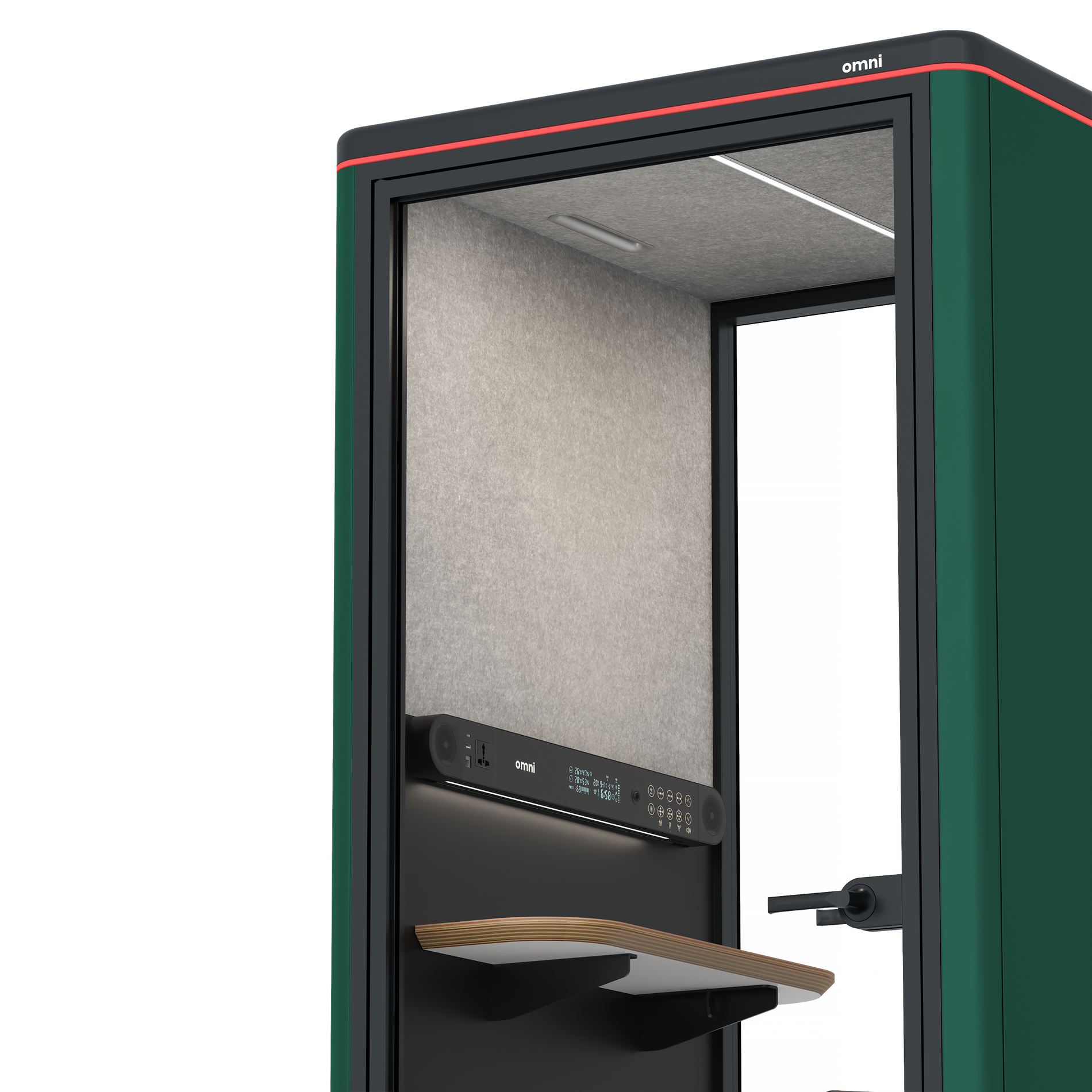 Omni OneStatic Device Shelf / RAL Moss Green / #6d6c69