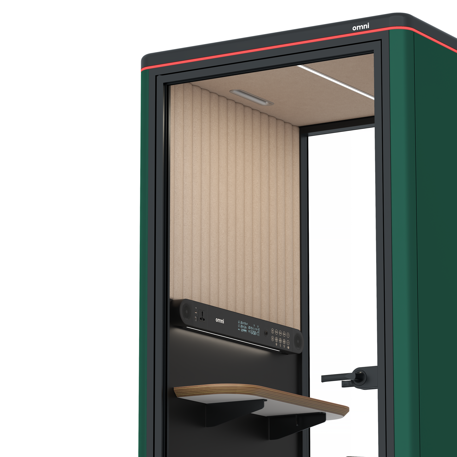 Omni OneStatic Device Shelf / RAL Moss Green / #a18e7e