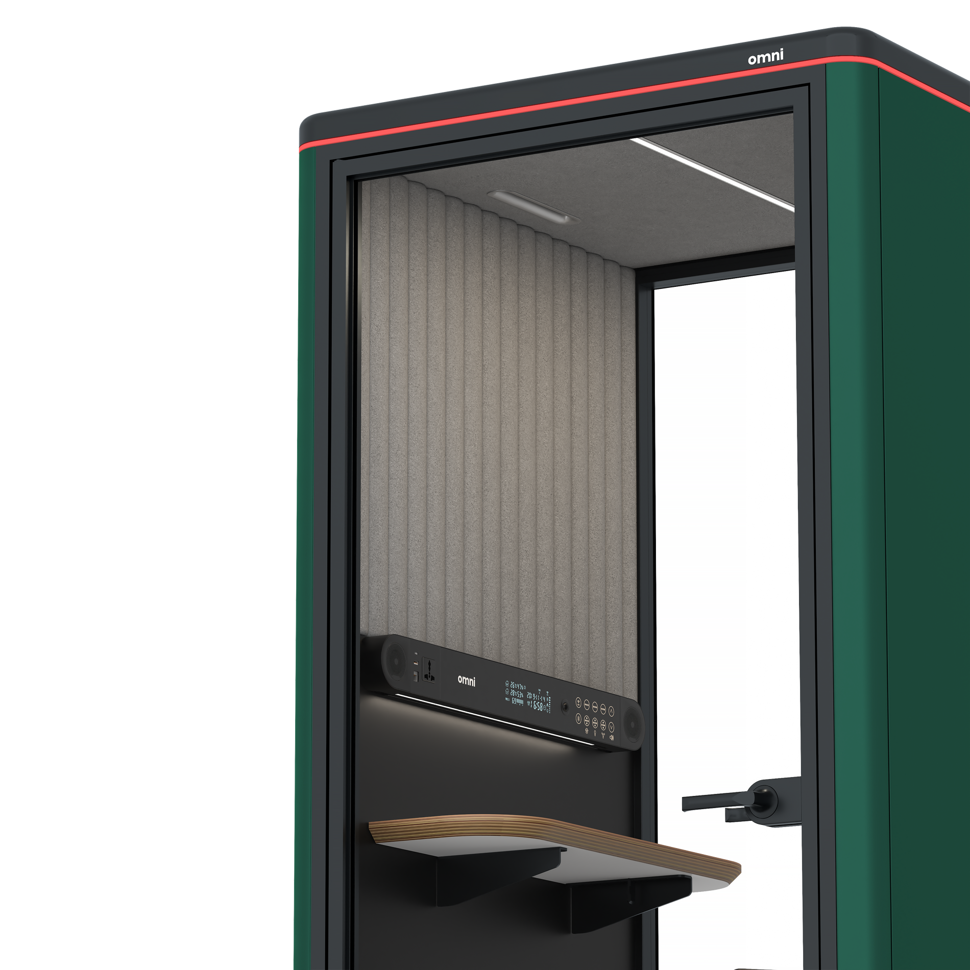 Omni OneStatic Device Shelf / RAL Moss Green / #a49f98