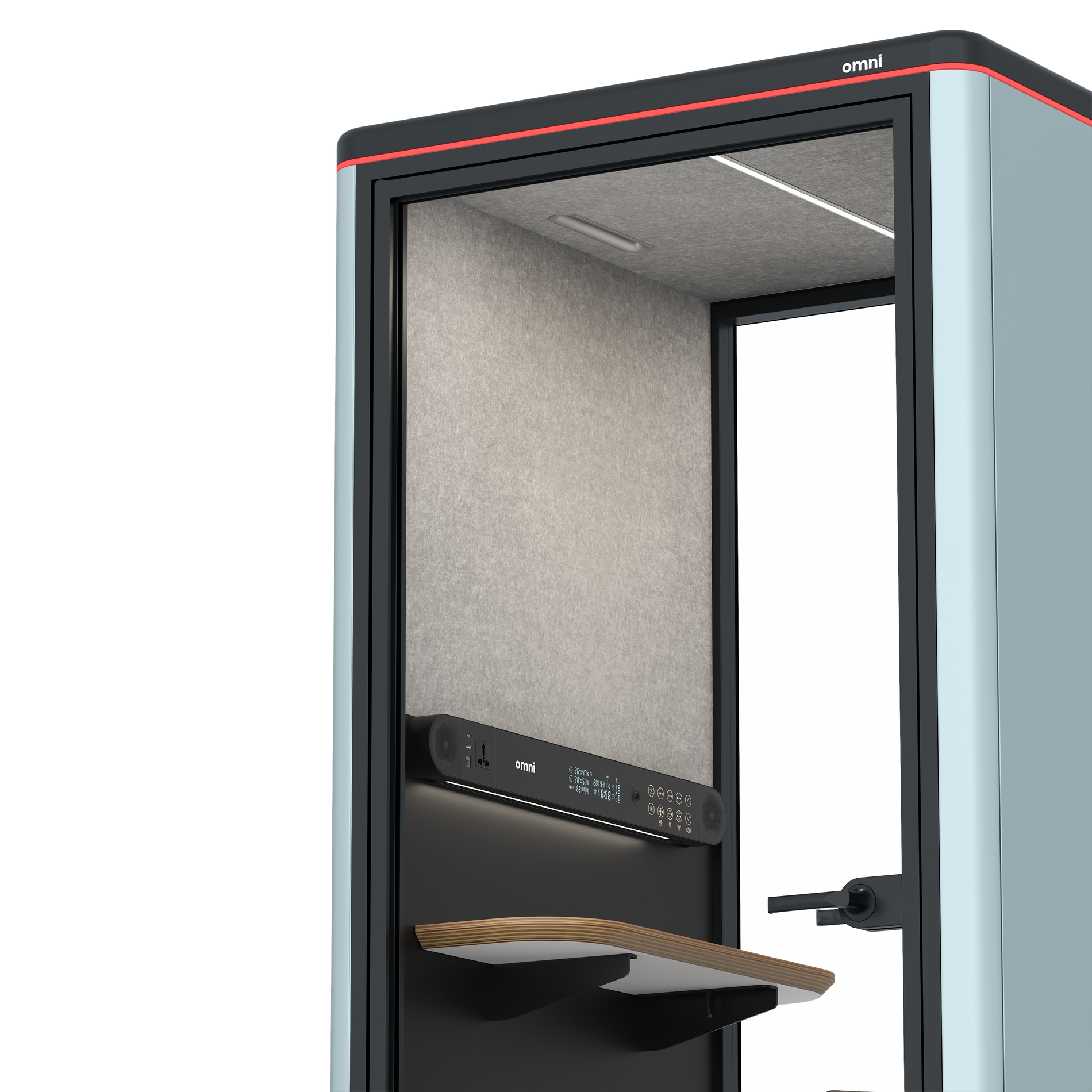 Omni OneStatic Device Shelf / RAL Grey Blue / #6d6c69