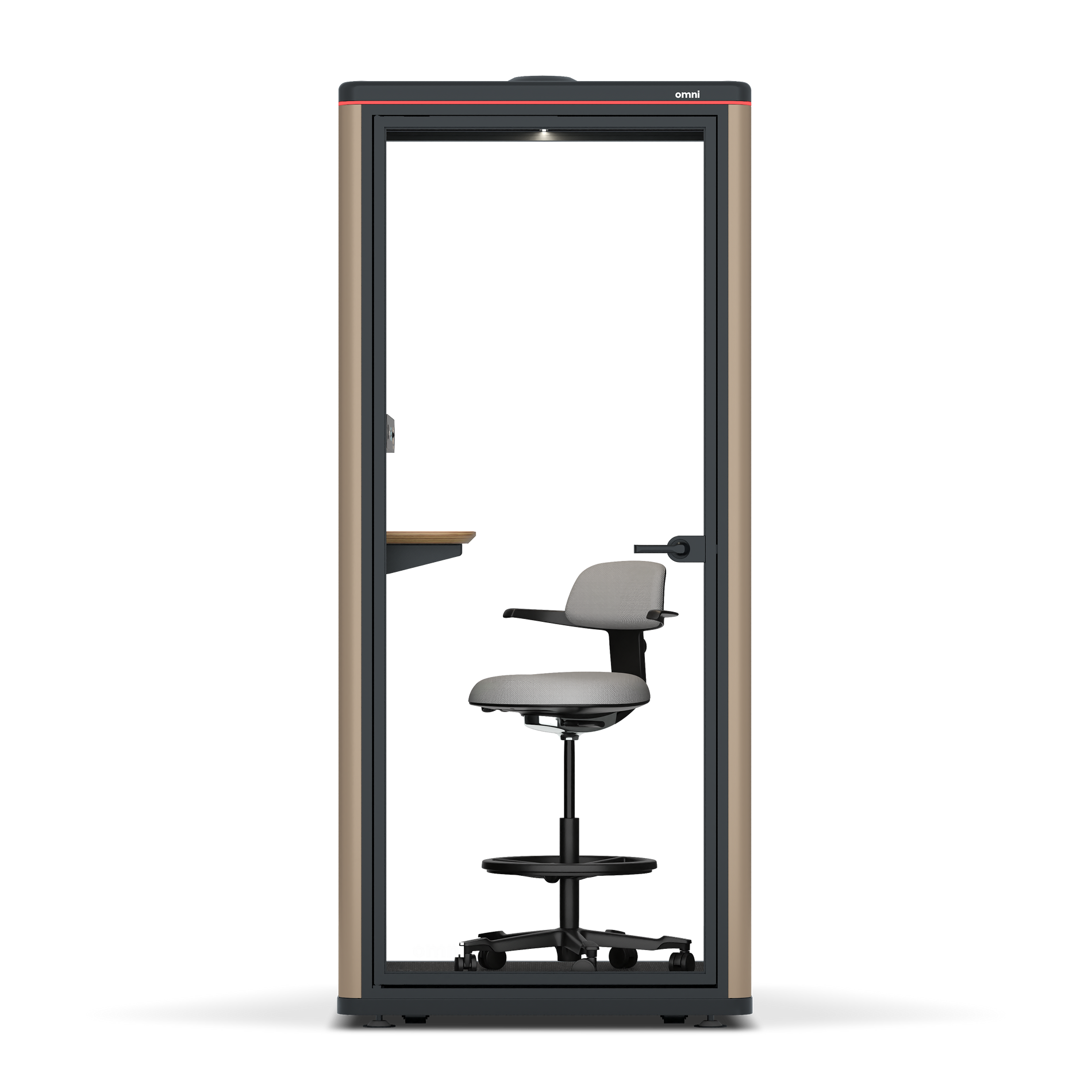 Omni OneStatic Device Shelf / RAL Grey Beige / #a49f98