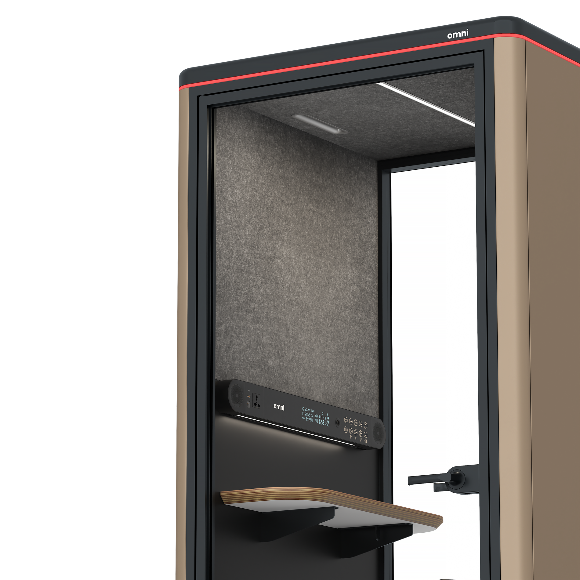 Omni OneStatic Device Shelf / RAL Grey Beige / #615f5d