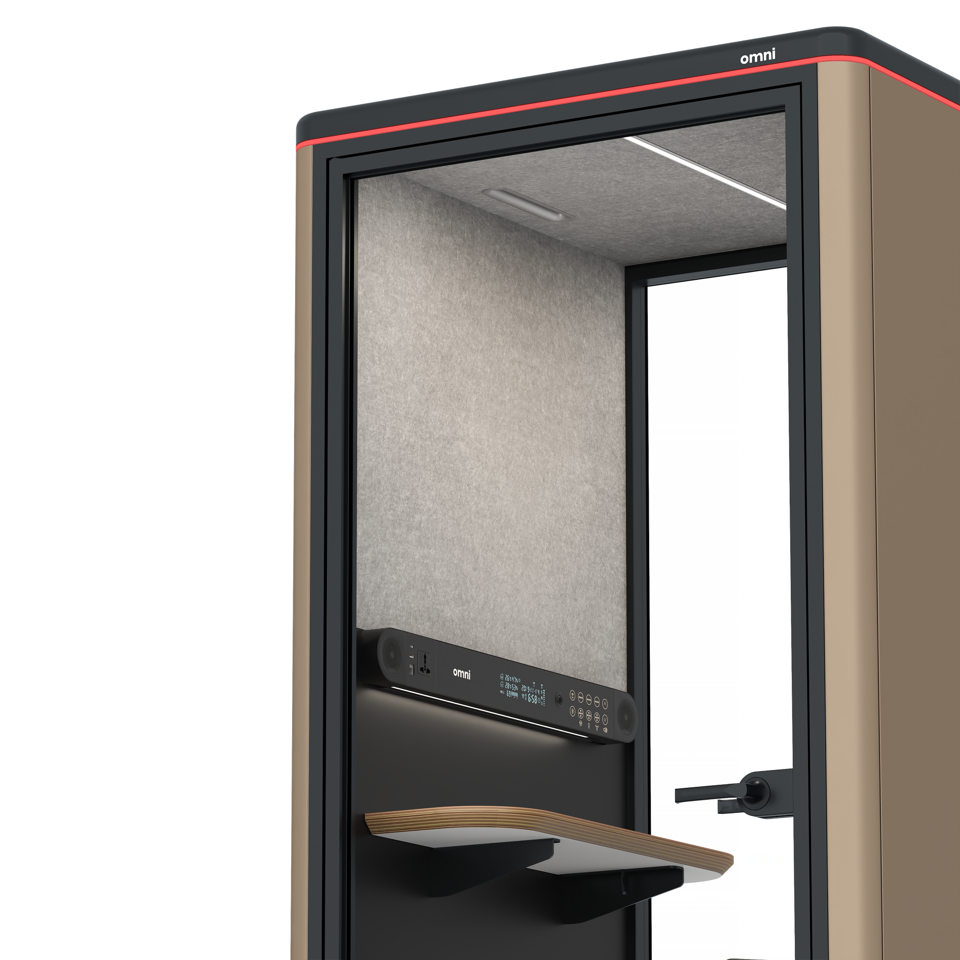 Omni OneStatic Device Shelf / RAL Grey Beige / #6d6c69