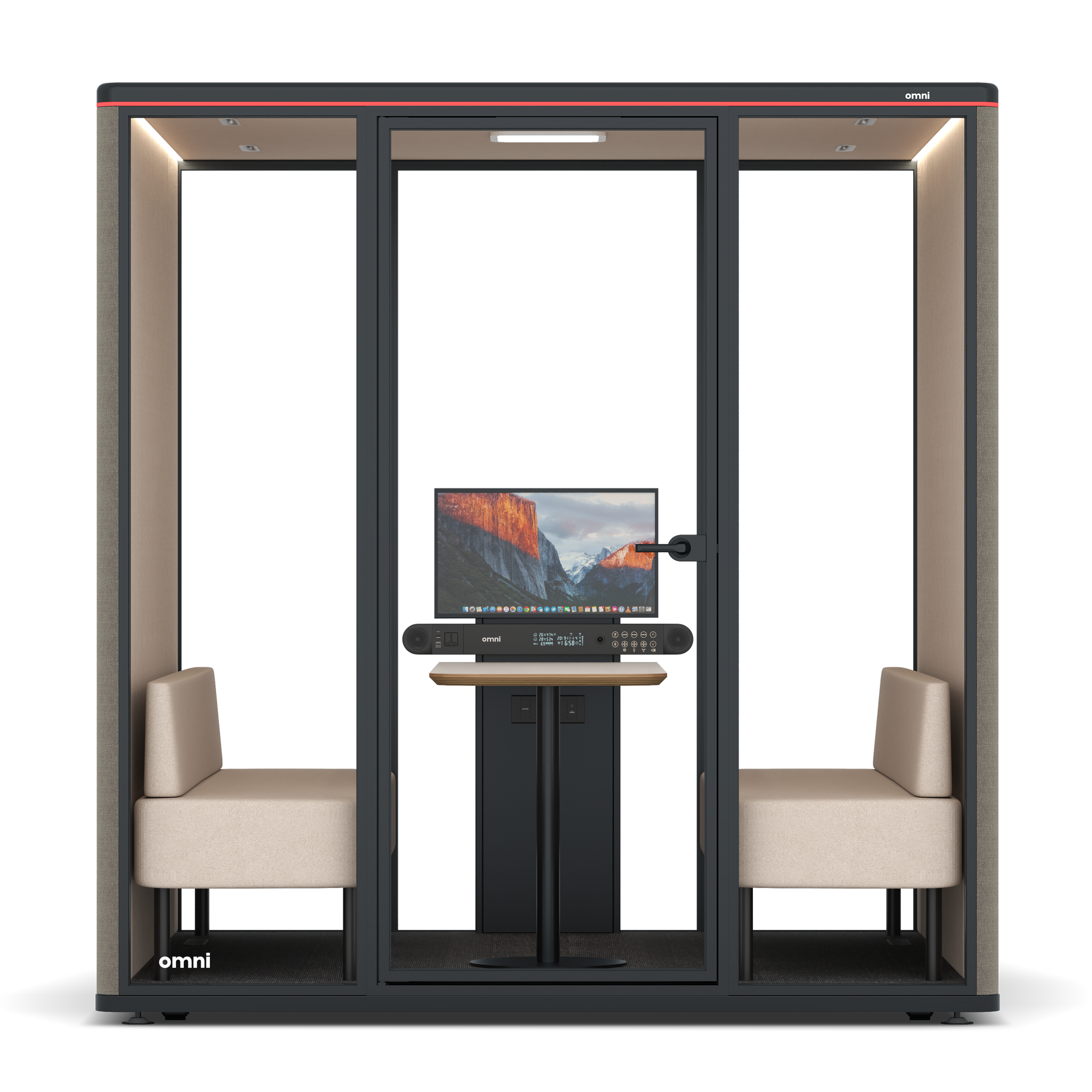 Omni SixSofa (+ Monitor Stand) / Gabriel Medley Ocean Pebble / #a18e7e