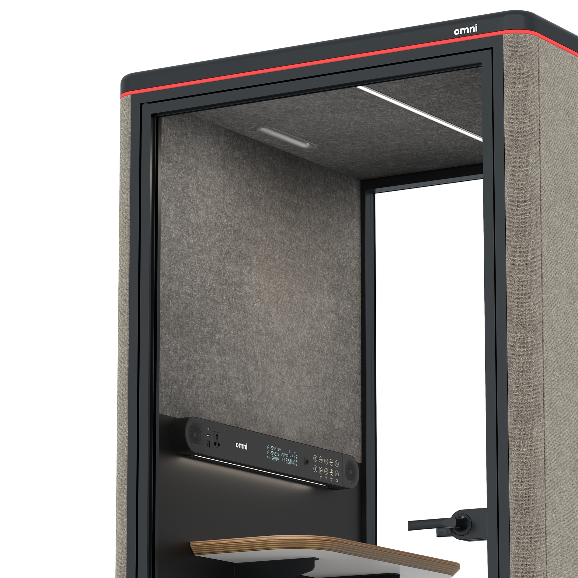 Omni One PlusStatic Device Shelf / Gabriel Medley Ocean Pebble / #615f5d