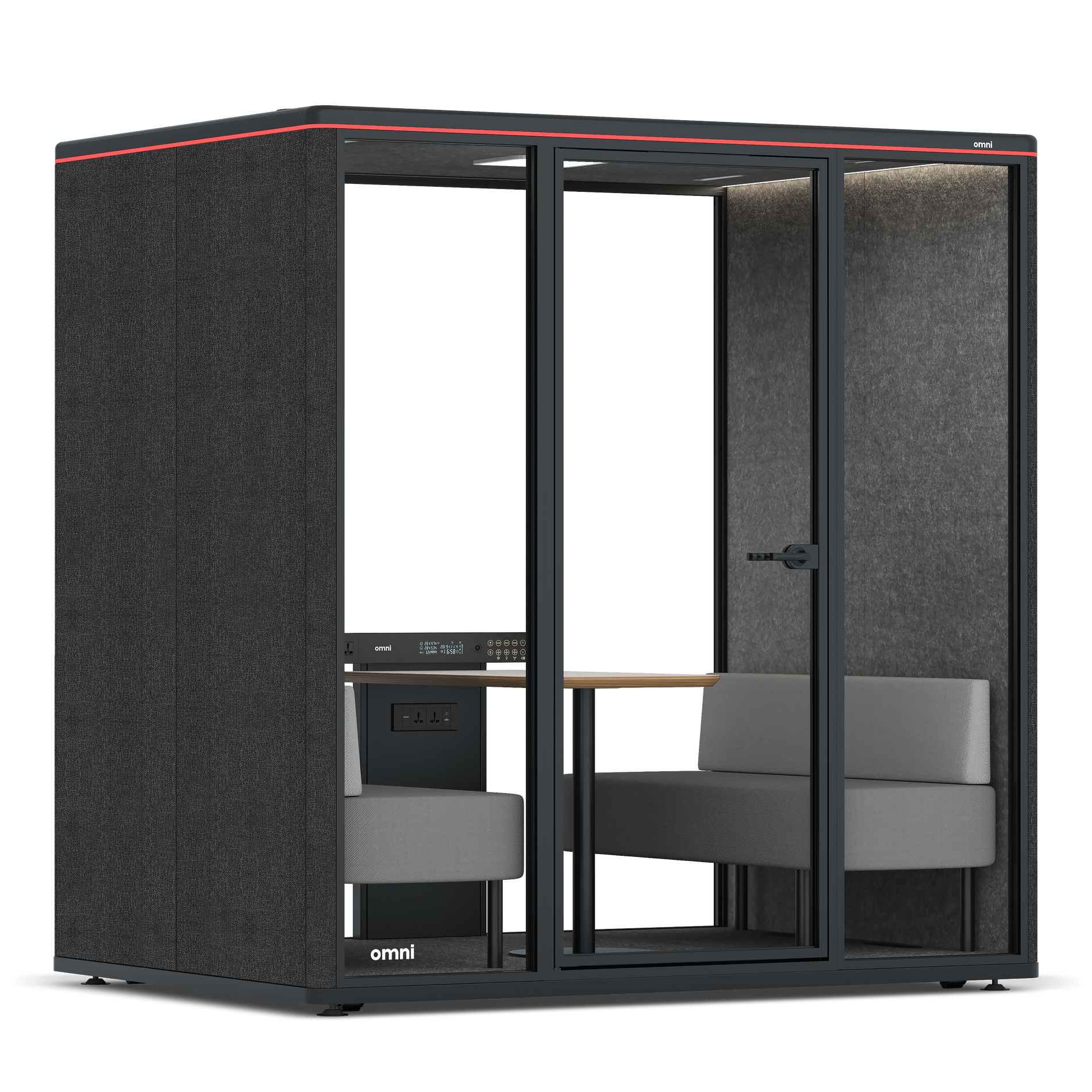 Omni FourSofa / Gabriel Medley Black / #615f5d