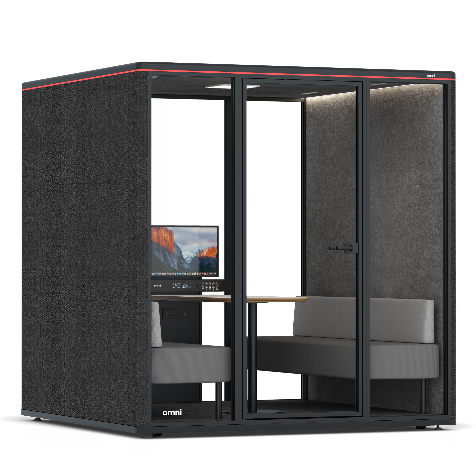 Omni SixSofa (+ Monitor Stand) / Gabriel Medley Black / #615f5d