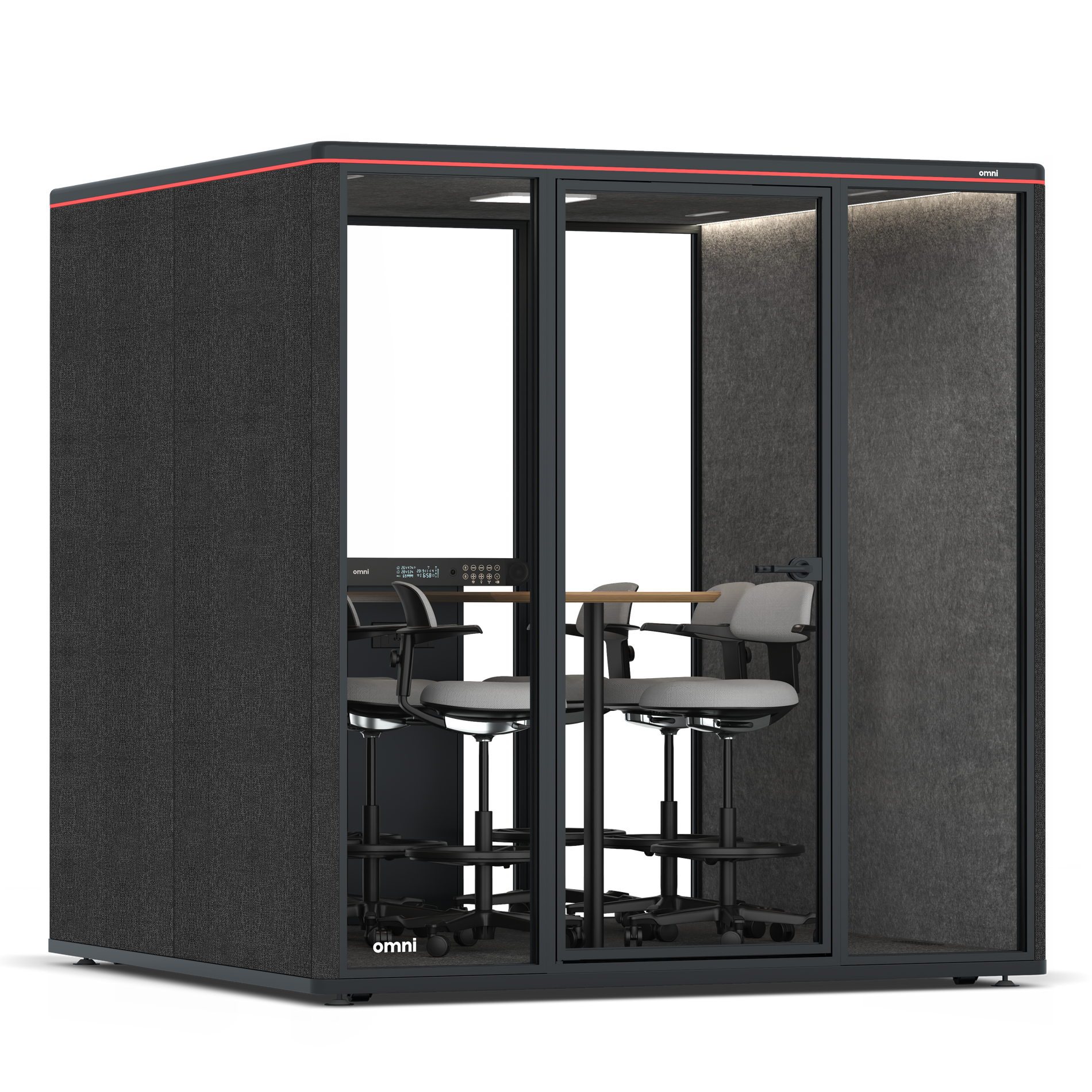 Omni SixCounter Meeting Table / Gabriel Medley Black / #615f5d
