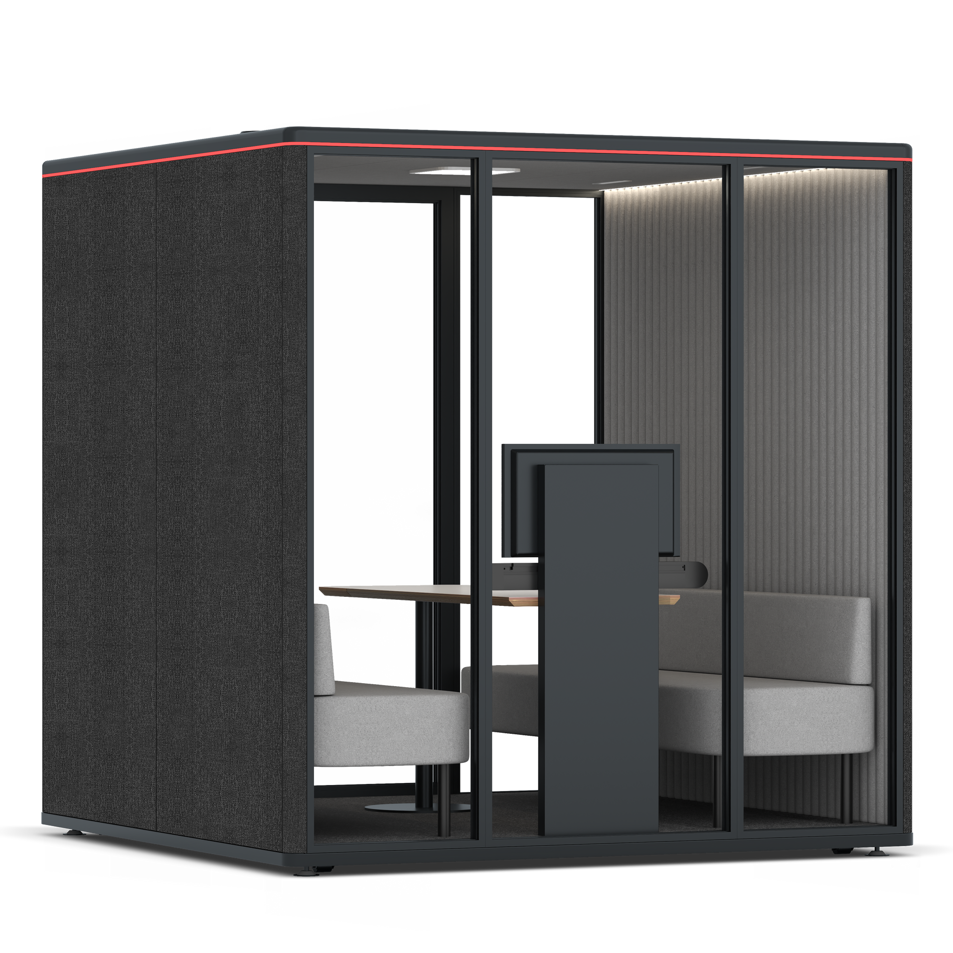 Omni SixSofa (+ Monitor Stand) / Gabriel Medley Black / #6d6c69