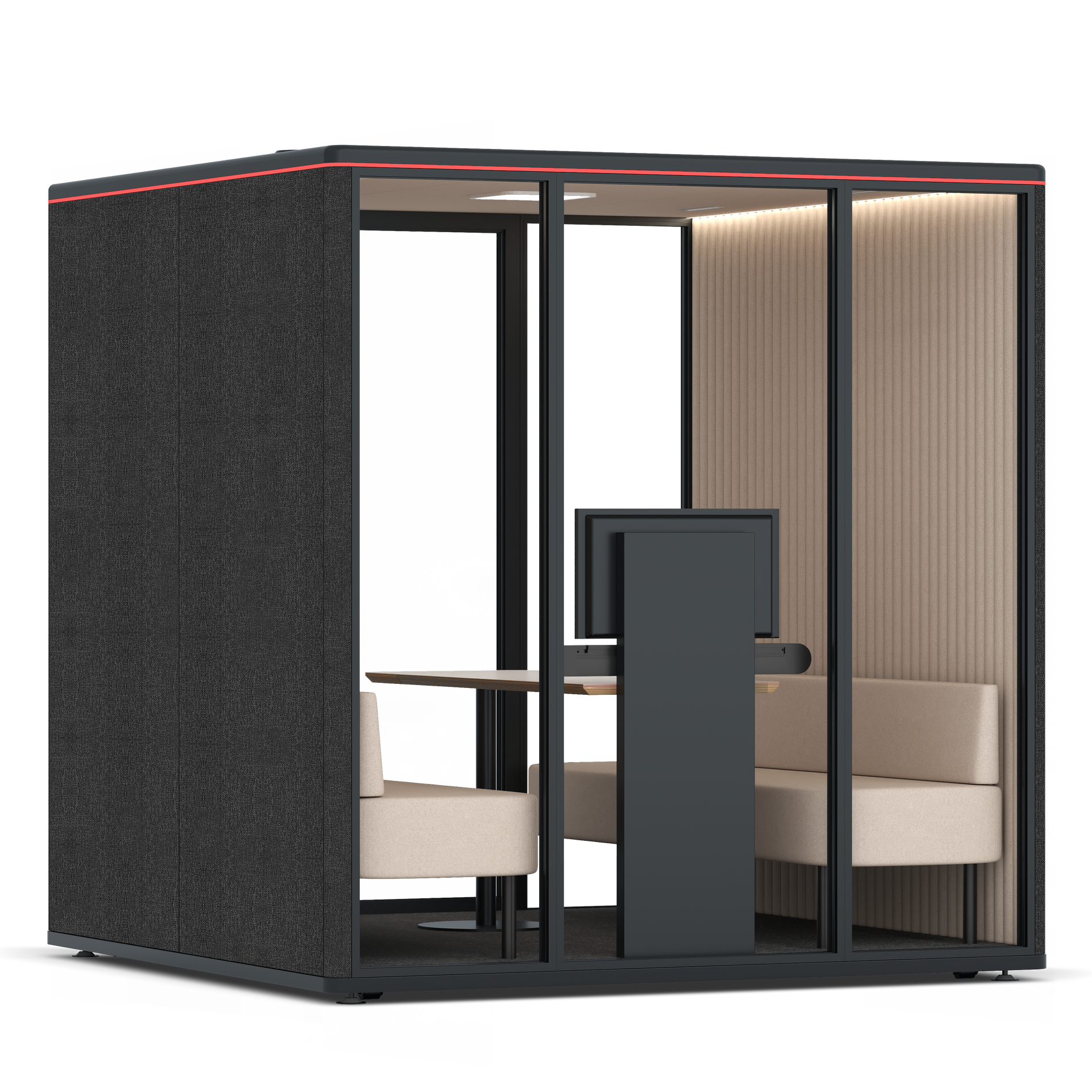 Omni SixSofa (+ Monitor Stand) / Gabriel Medley Black / #a18e7e