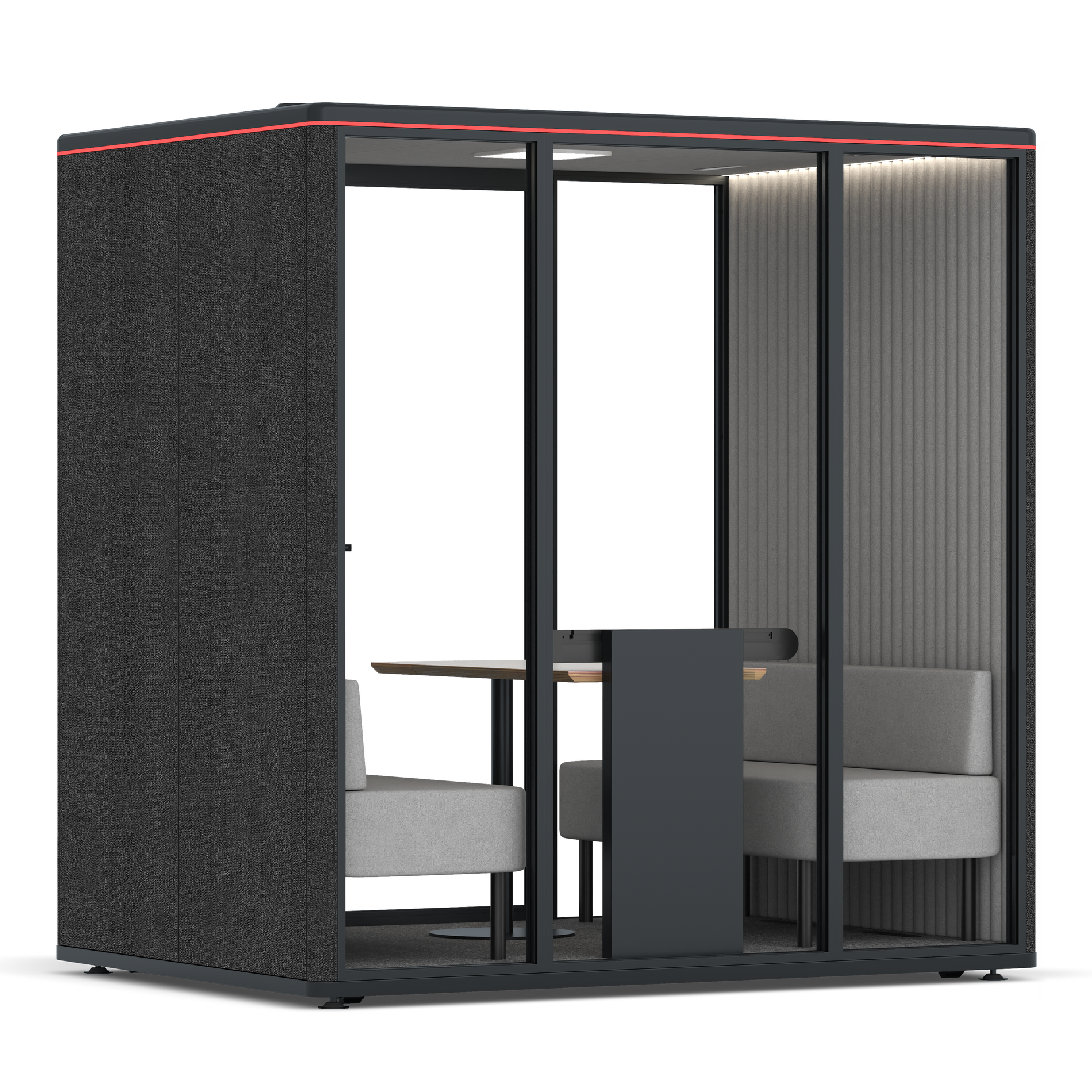 Omni FourSofa / Gabriel Medley Black / #6d6c69