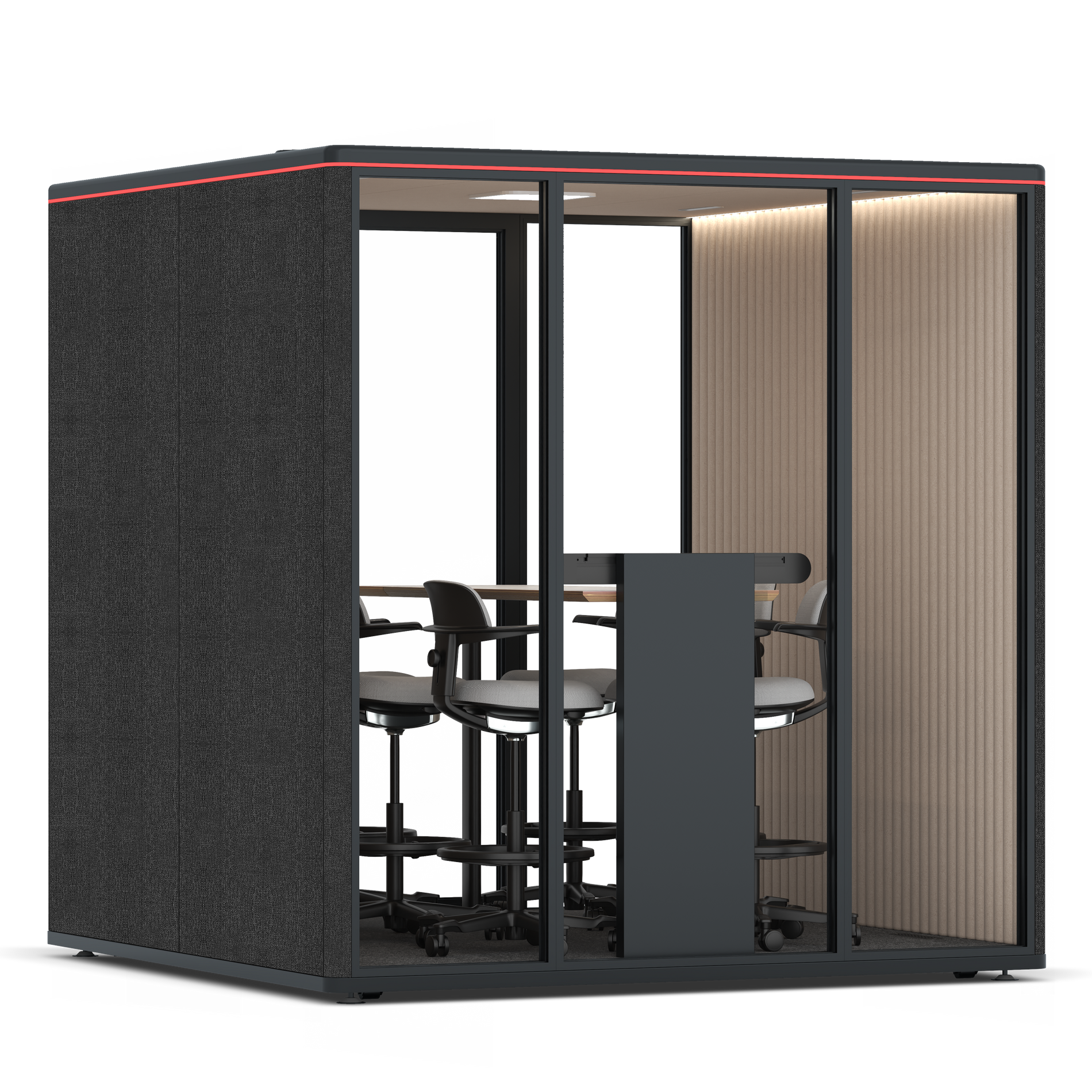 Omni SixCounter Meeting Table / Gabriel Medley Black / #a18e7e