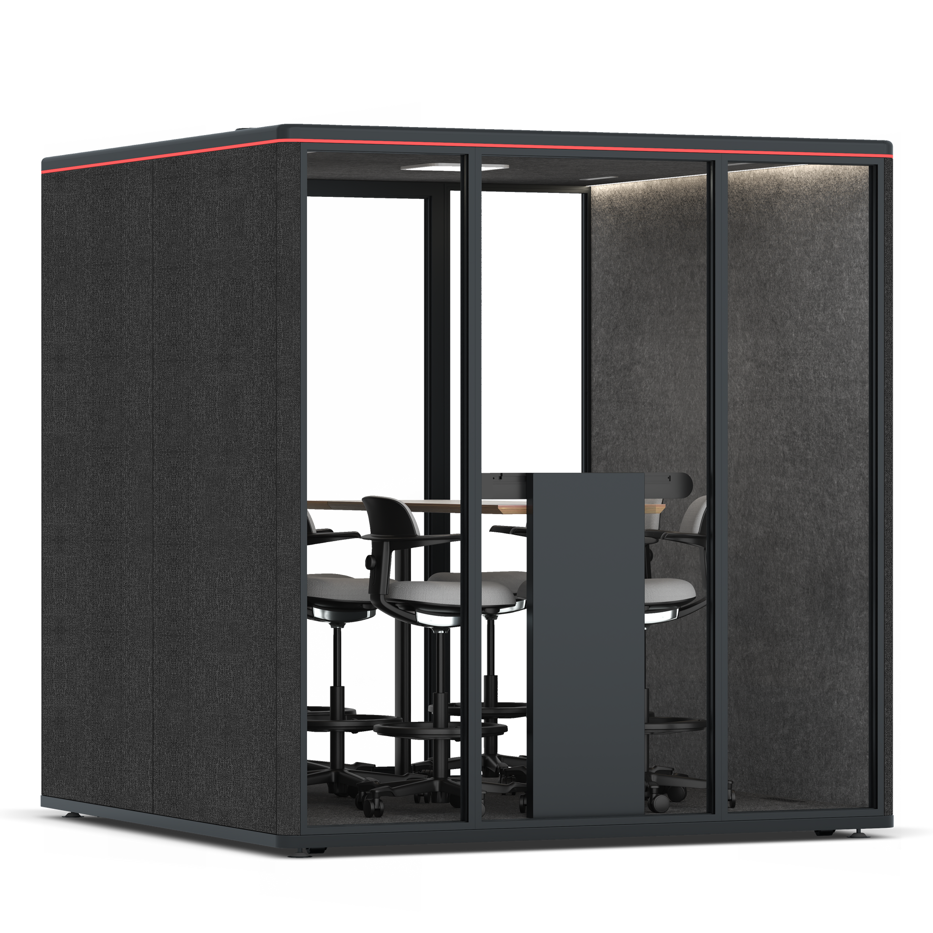 Omni SixCounter Meeting Table / Gabriel Medley Black / #615f5d