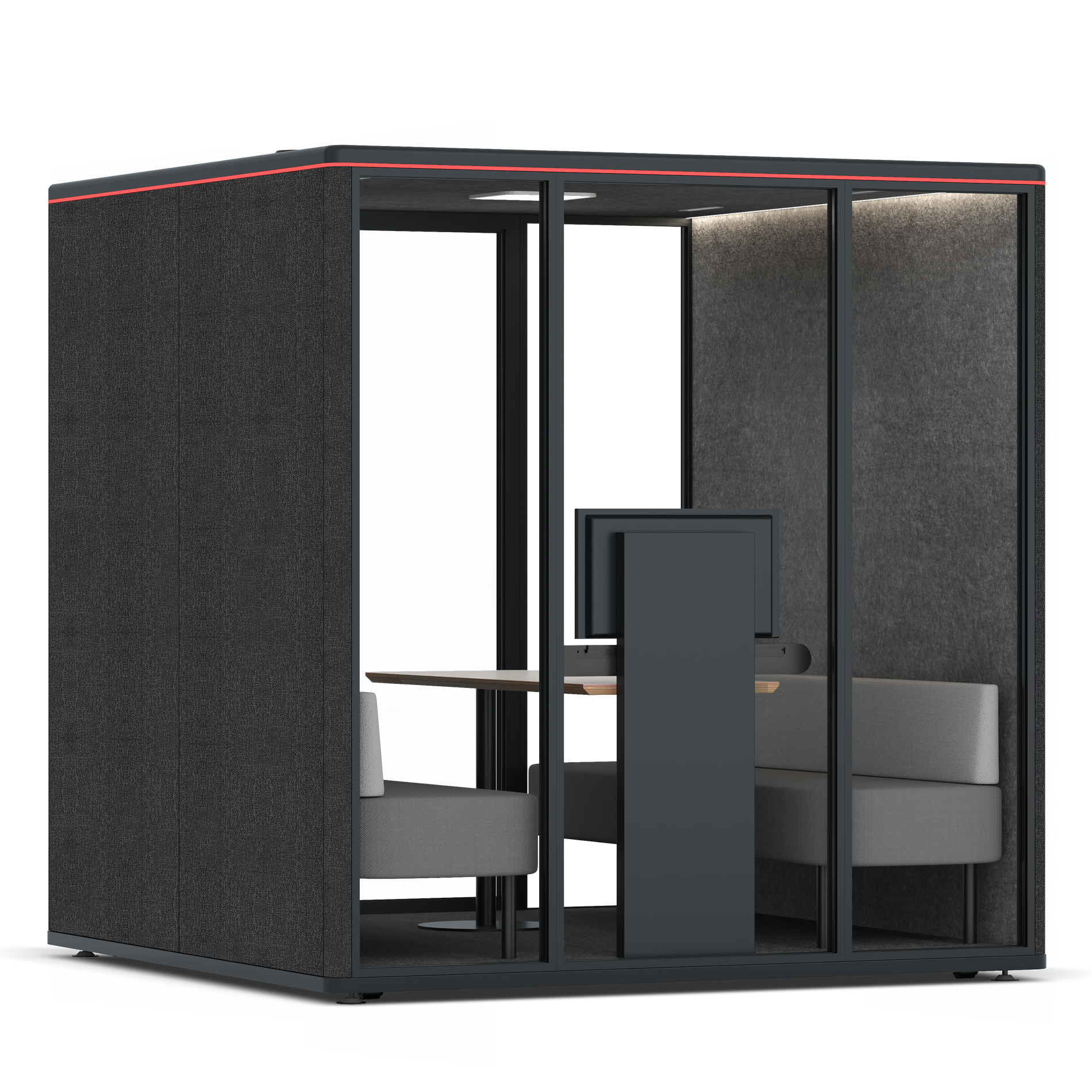 Omni SixSofa (+ Monitor Stand) / Gabriel Medley Black / #615f5d