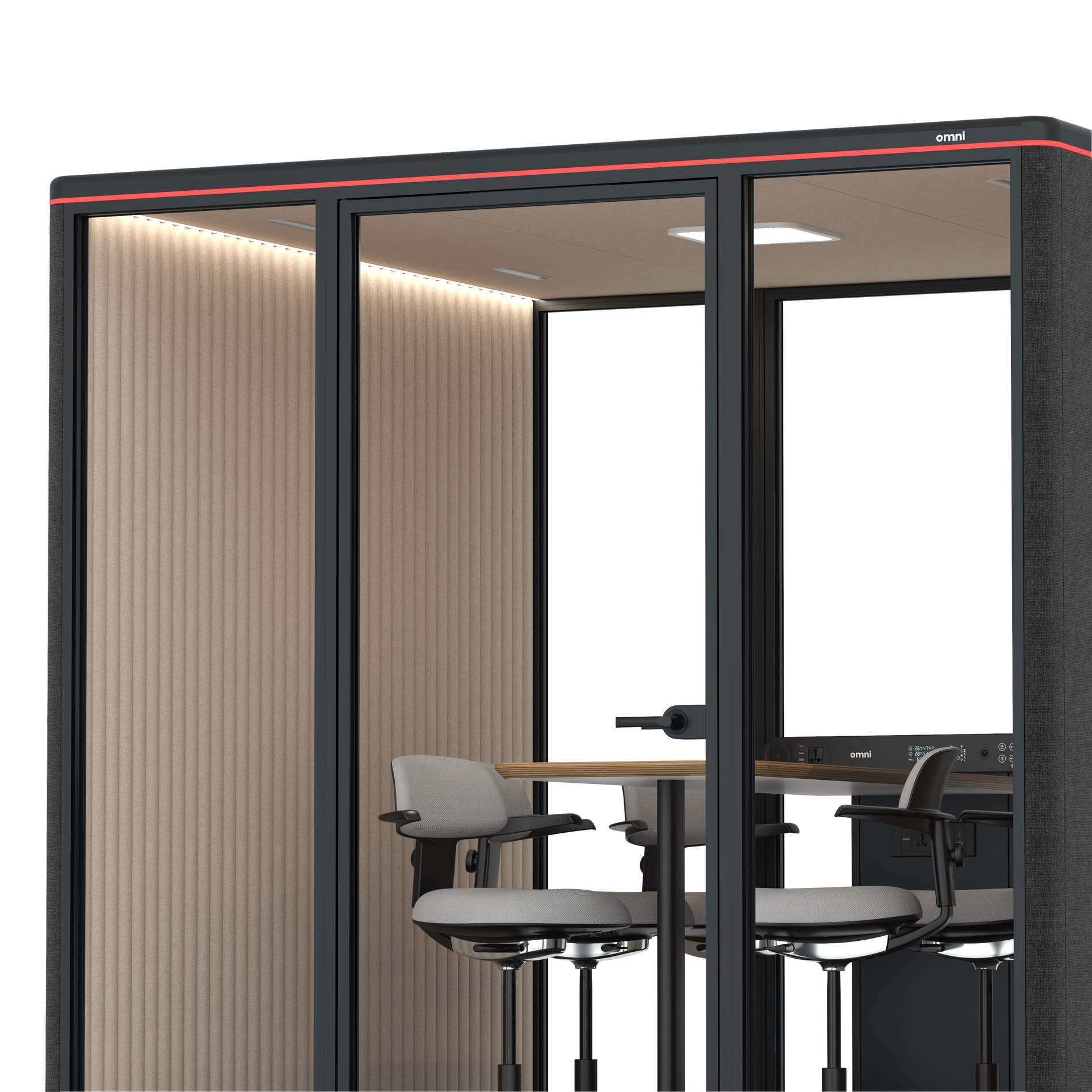 Omni SixCounter Meeting Table / Gabriel Medley Black / #a18e7e