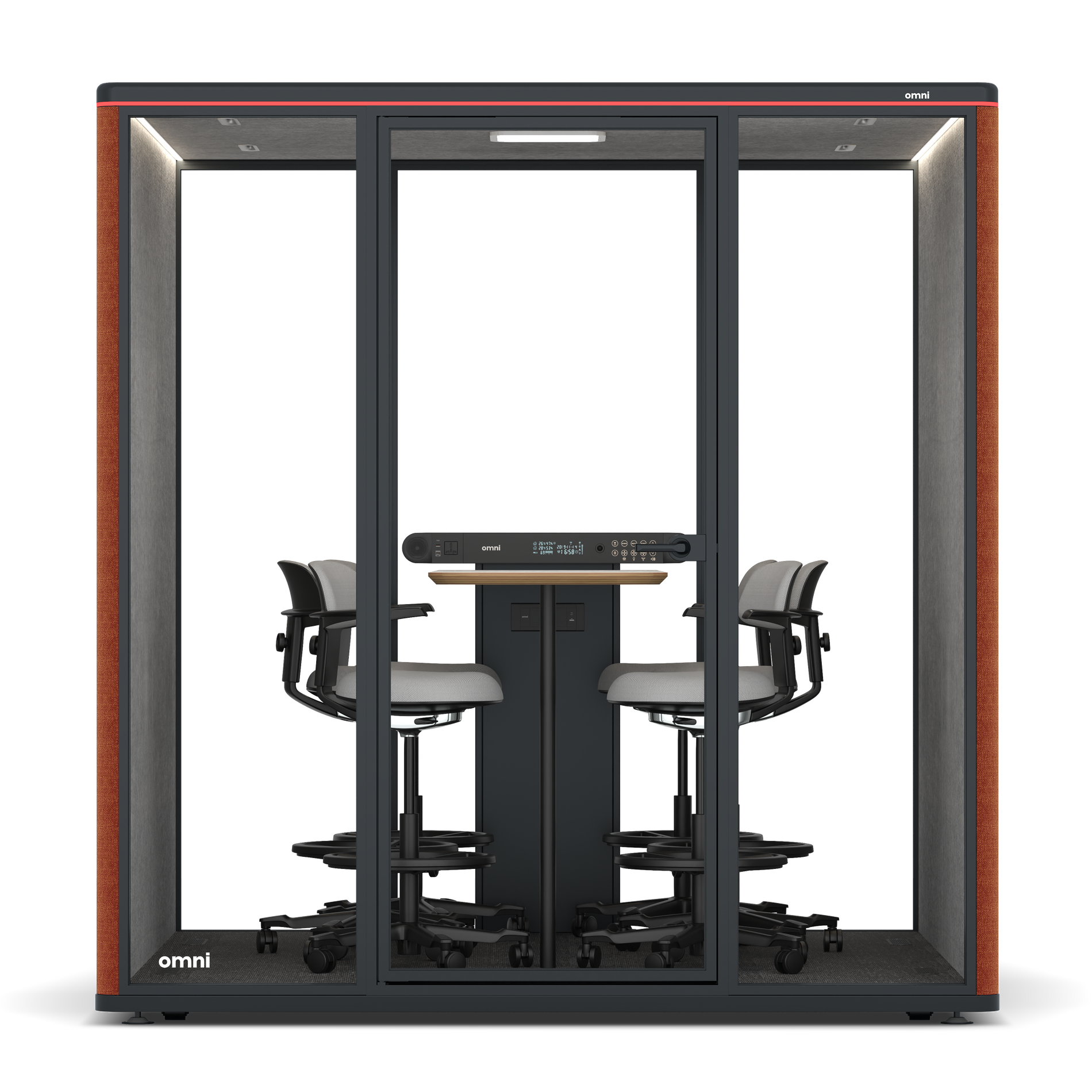 Omni SixCounter Meeting Table / Bloody Orange / #a49f98