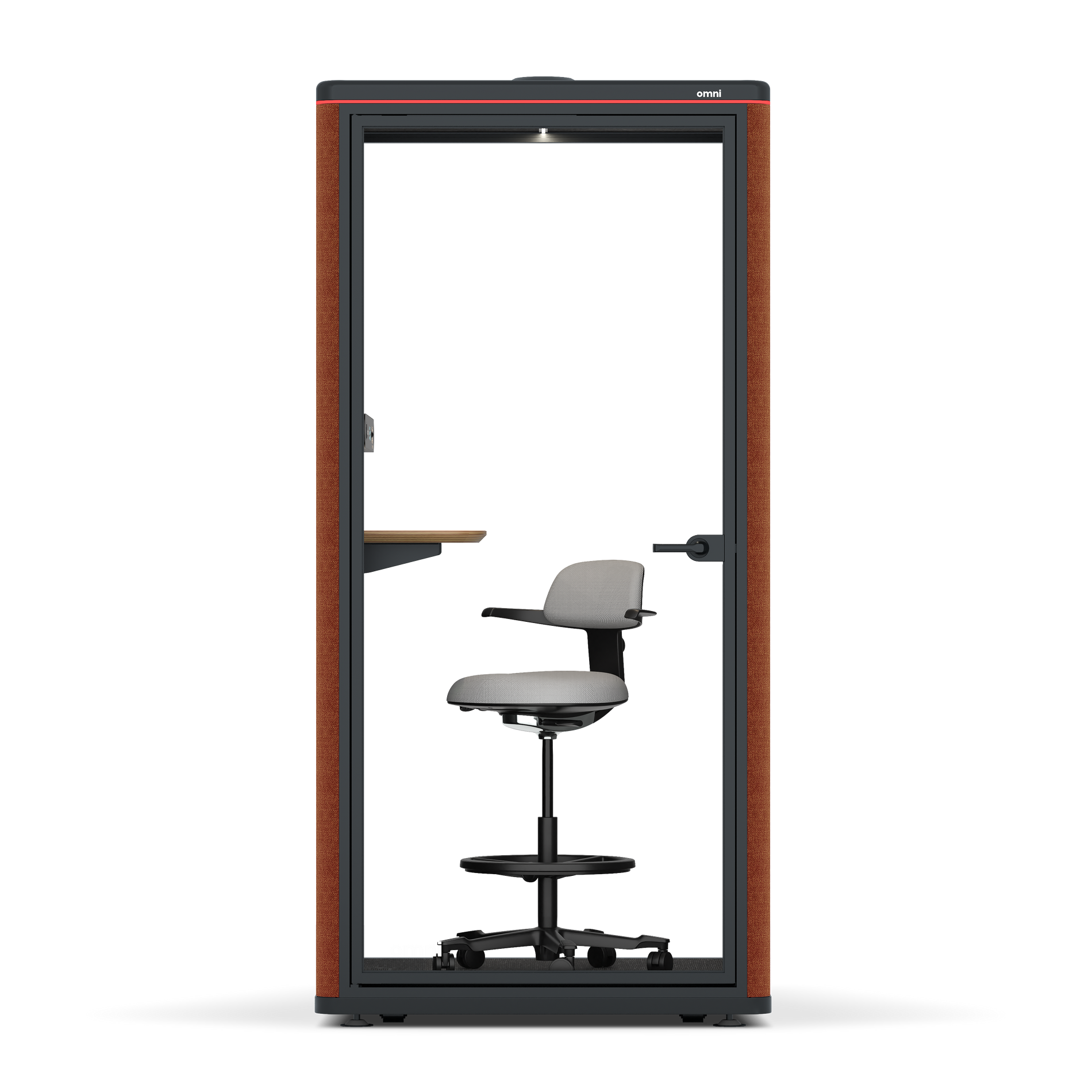 Omni One PlusStatic Device Shelf / Bloody Orange / #6d6c69