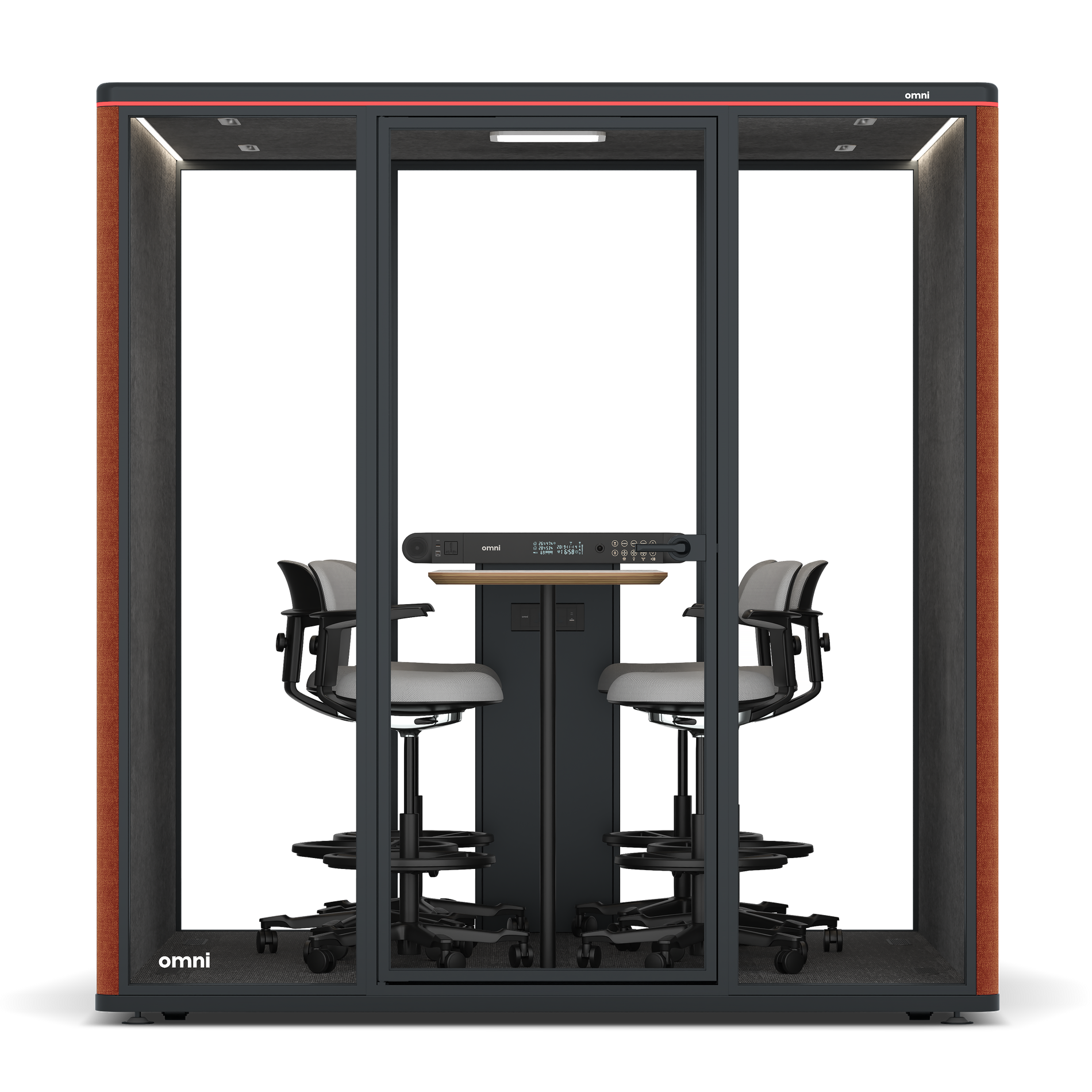 Omni SixCounter Meeting Table / Bloody Orange / #615f5d