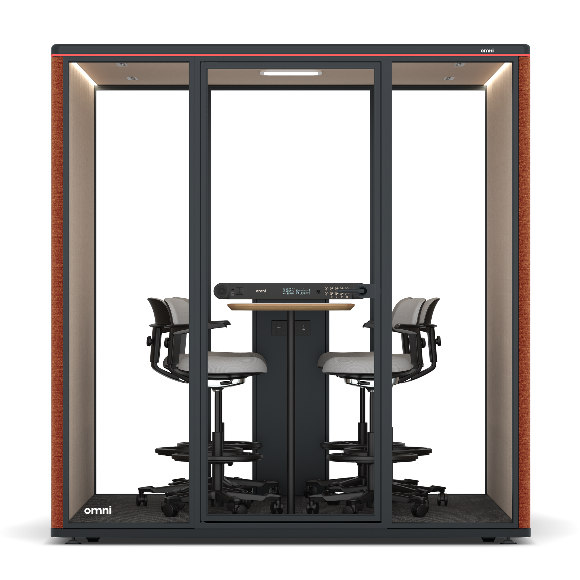 Omni SixCounter Meeting Table / Bloody Orange / #a18e7e