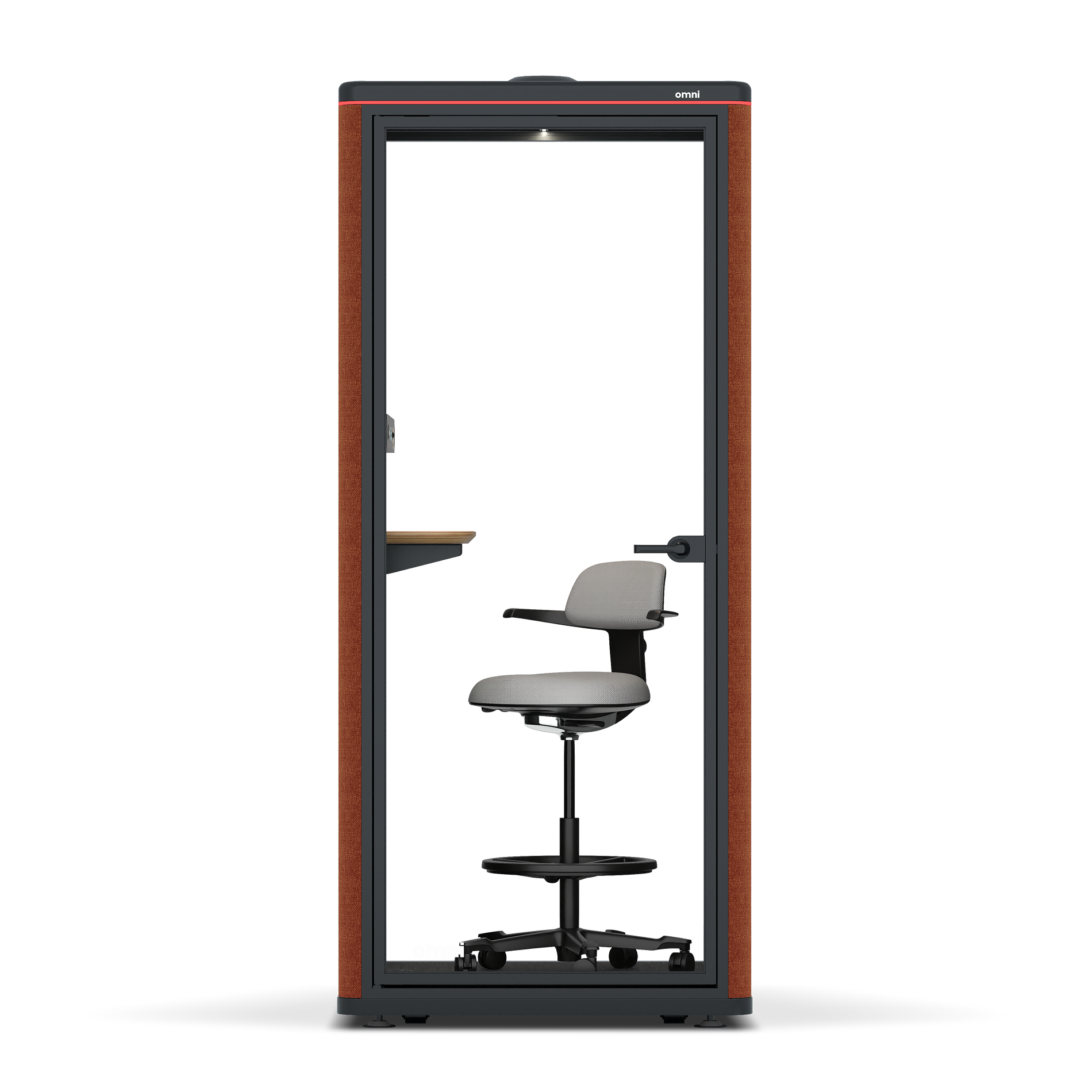 Omni OneStatic Device Shelf / Bloody Orange / #615f5d