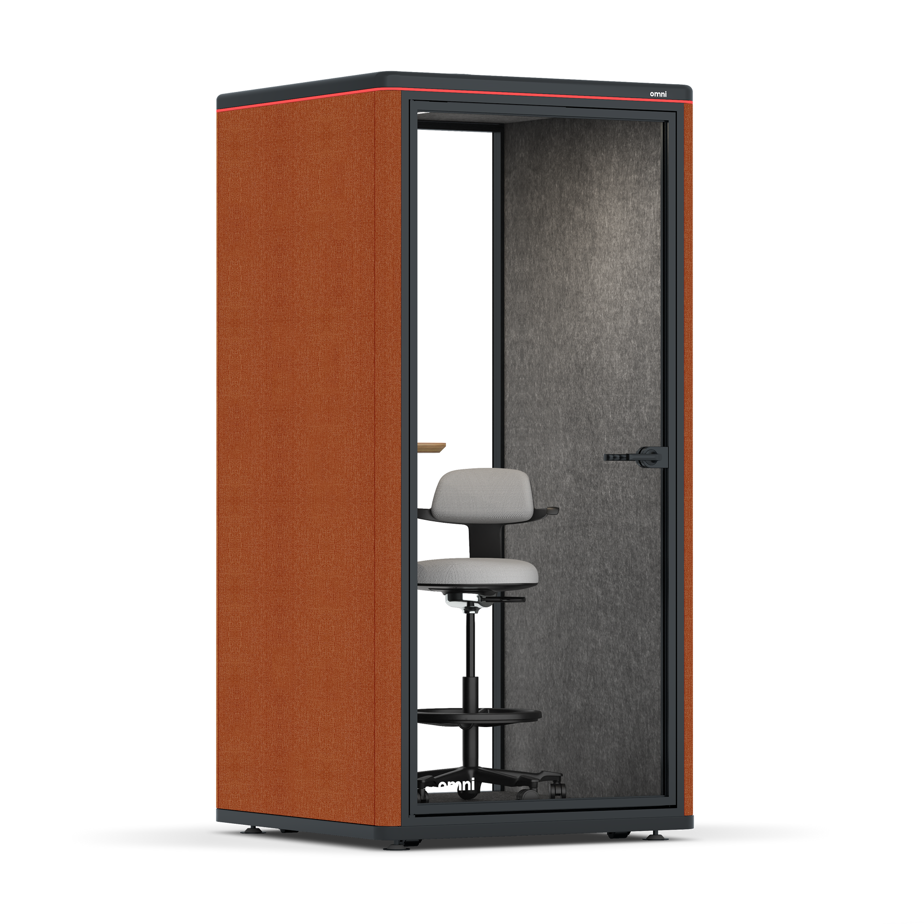 Omni One PlusStatic Device Shelf / Bloody Orange / #615f5d
