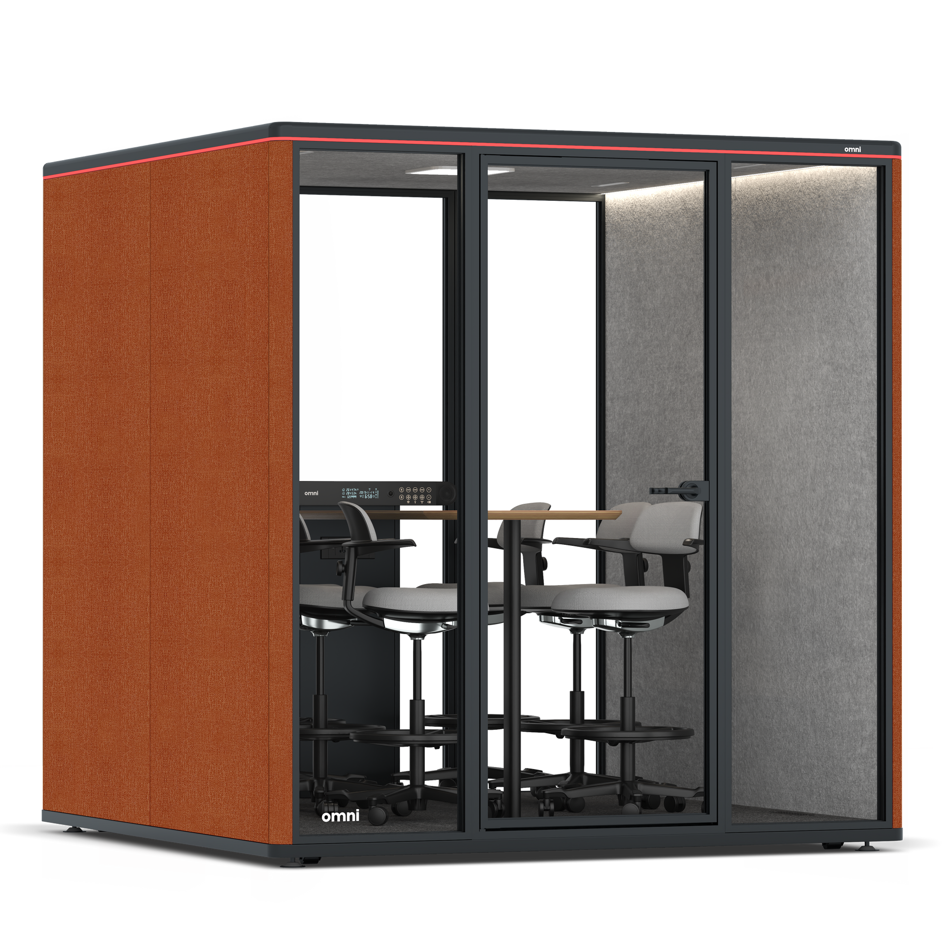 Omni SixCounter Meeting Table / Bloody Orange / #a49f98