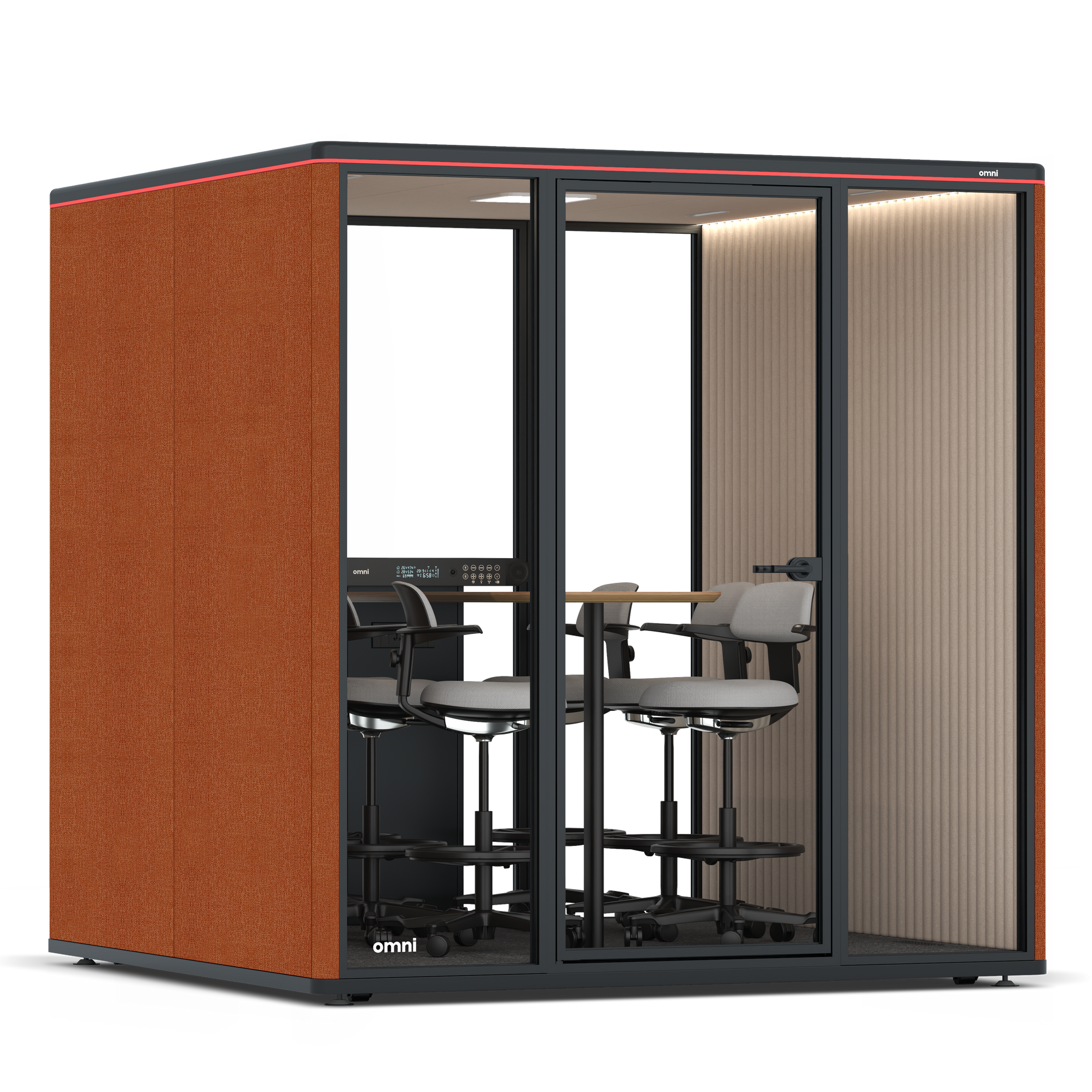 Omni SixCounter Meeting Table / Bloody Orange / #a18e7e