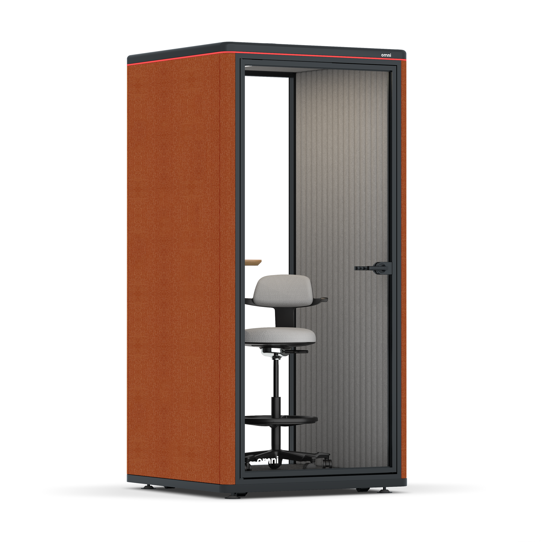 Omni One PlusStatic Device Shelf / Bloody Orange / #6d6c69