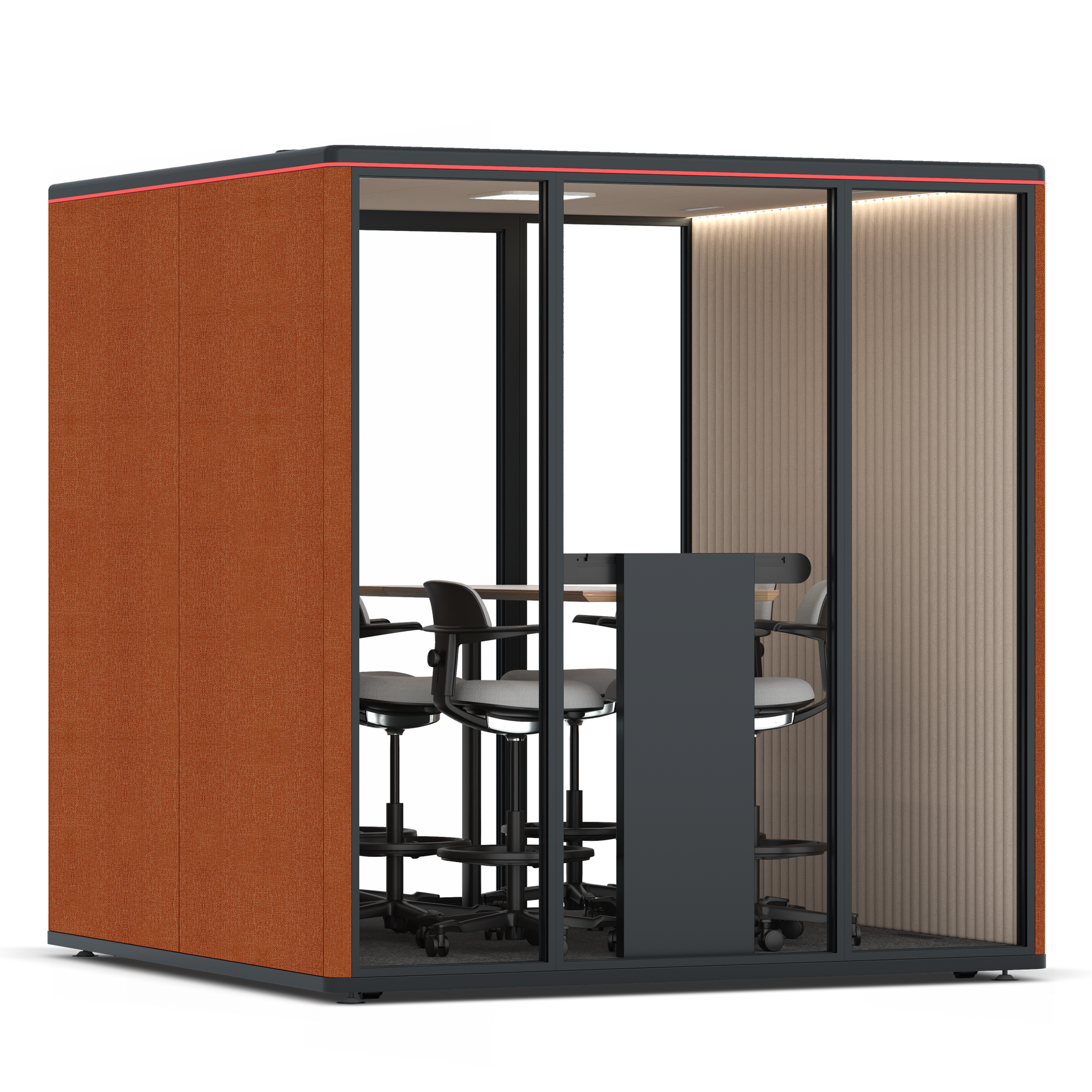 Omni SixCounter Meeting Table / Bloody Orange / #a18e7e