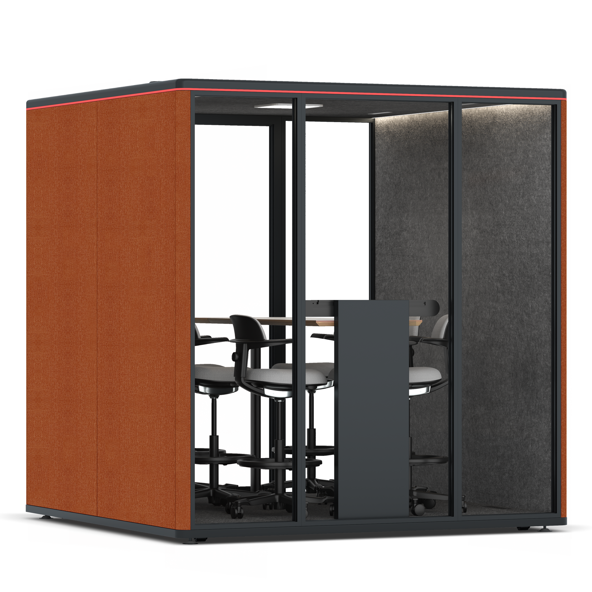 Omni SixCounter Meeting Table / Bloody Orange / #615f5d
