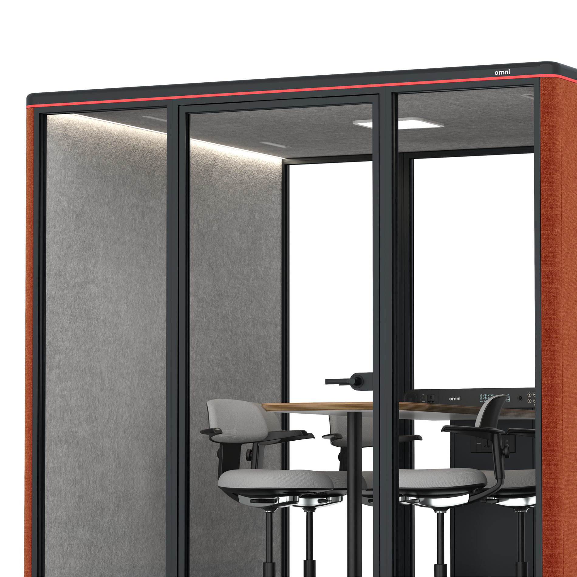 Omni SixCounter Meeting Table / Bloody Orange / #a49f98